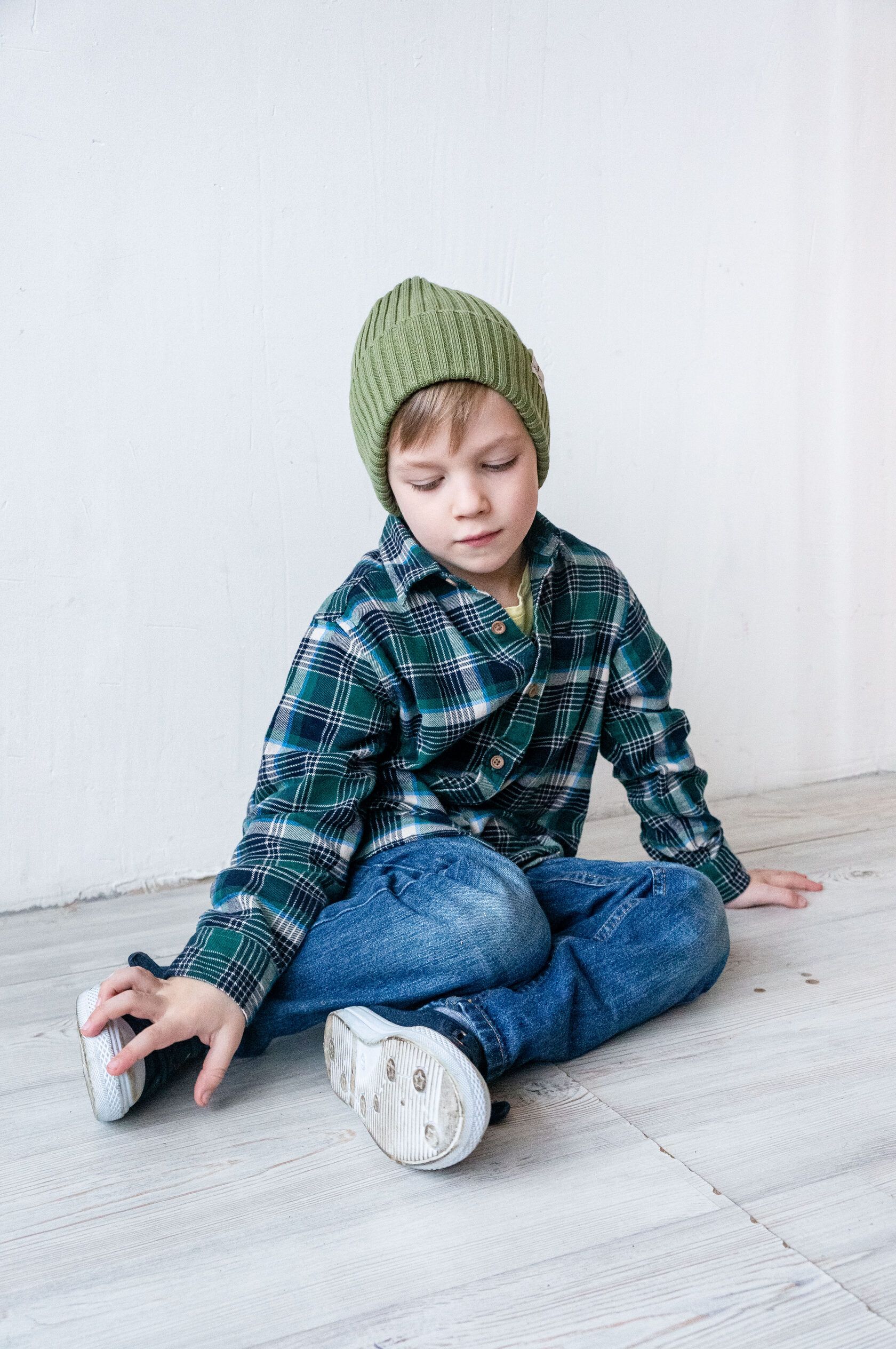 Шапка детская олива M(2-4 года)