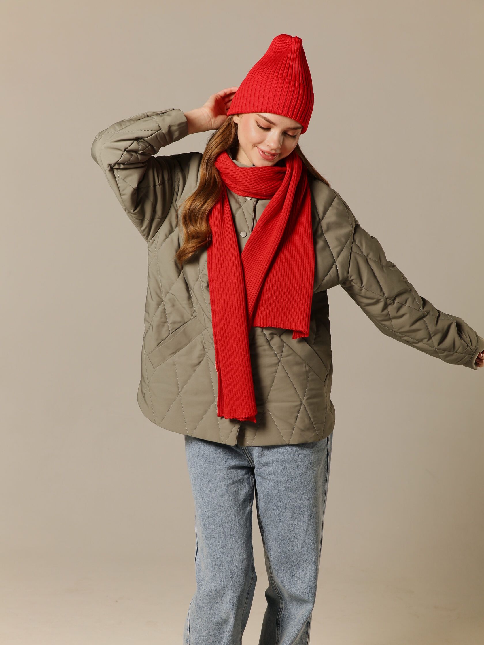 Шапка взрослая алый S-L