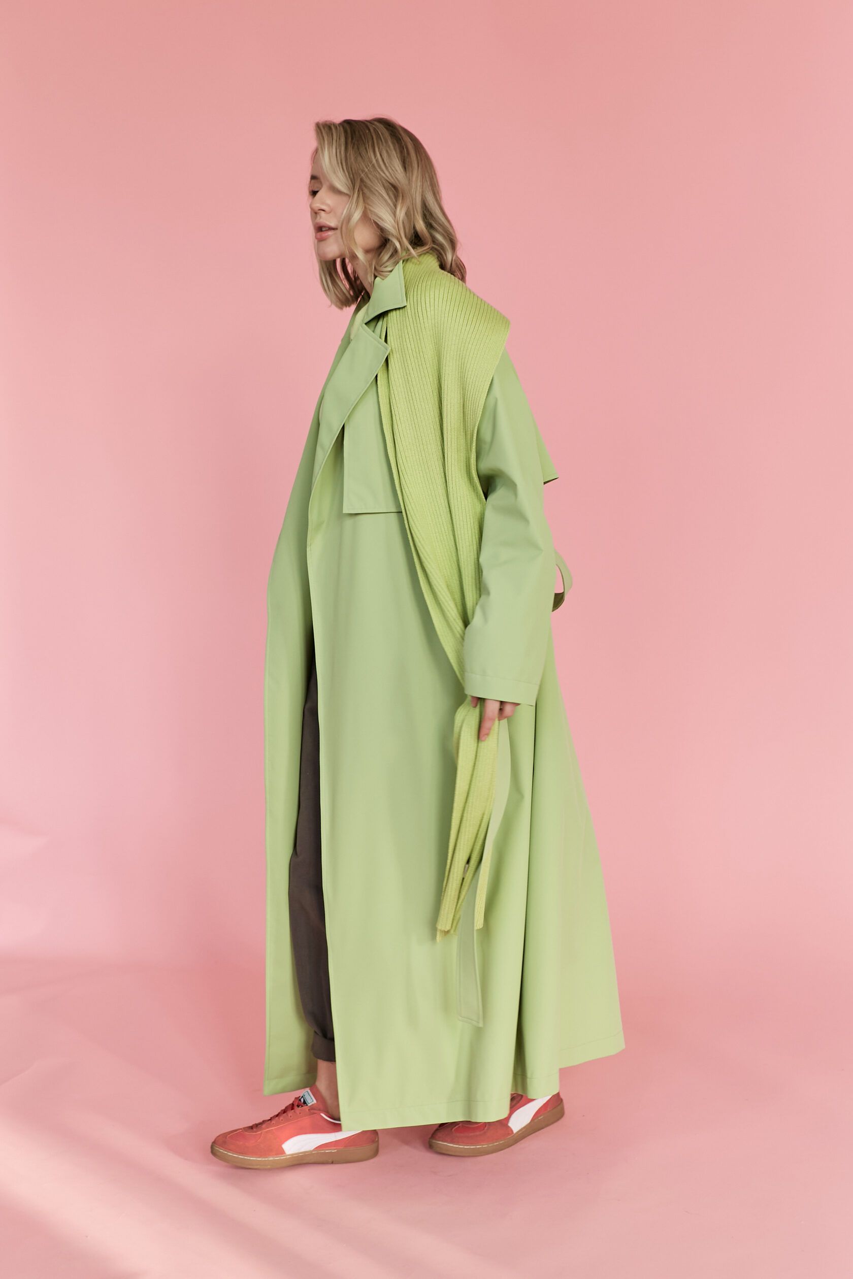 Тренч женский лайм S-M