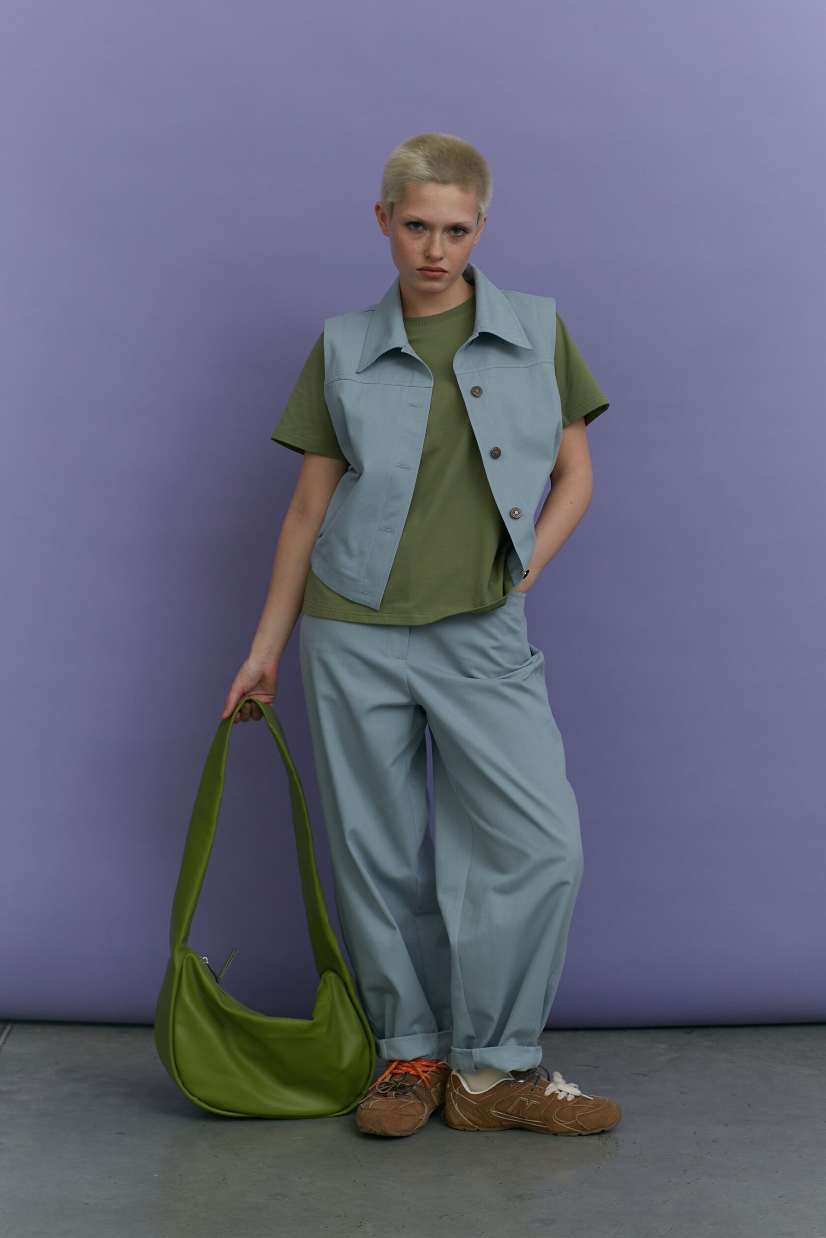 Жилет джинсовый голубой M