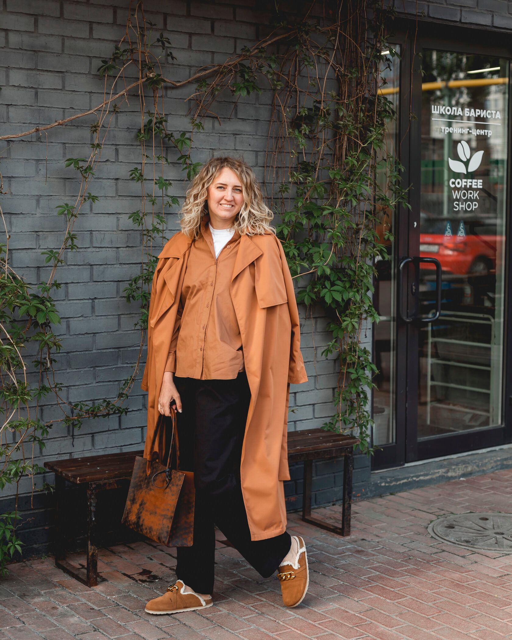 Тренч женский корица S-M