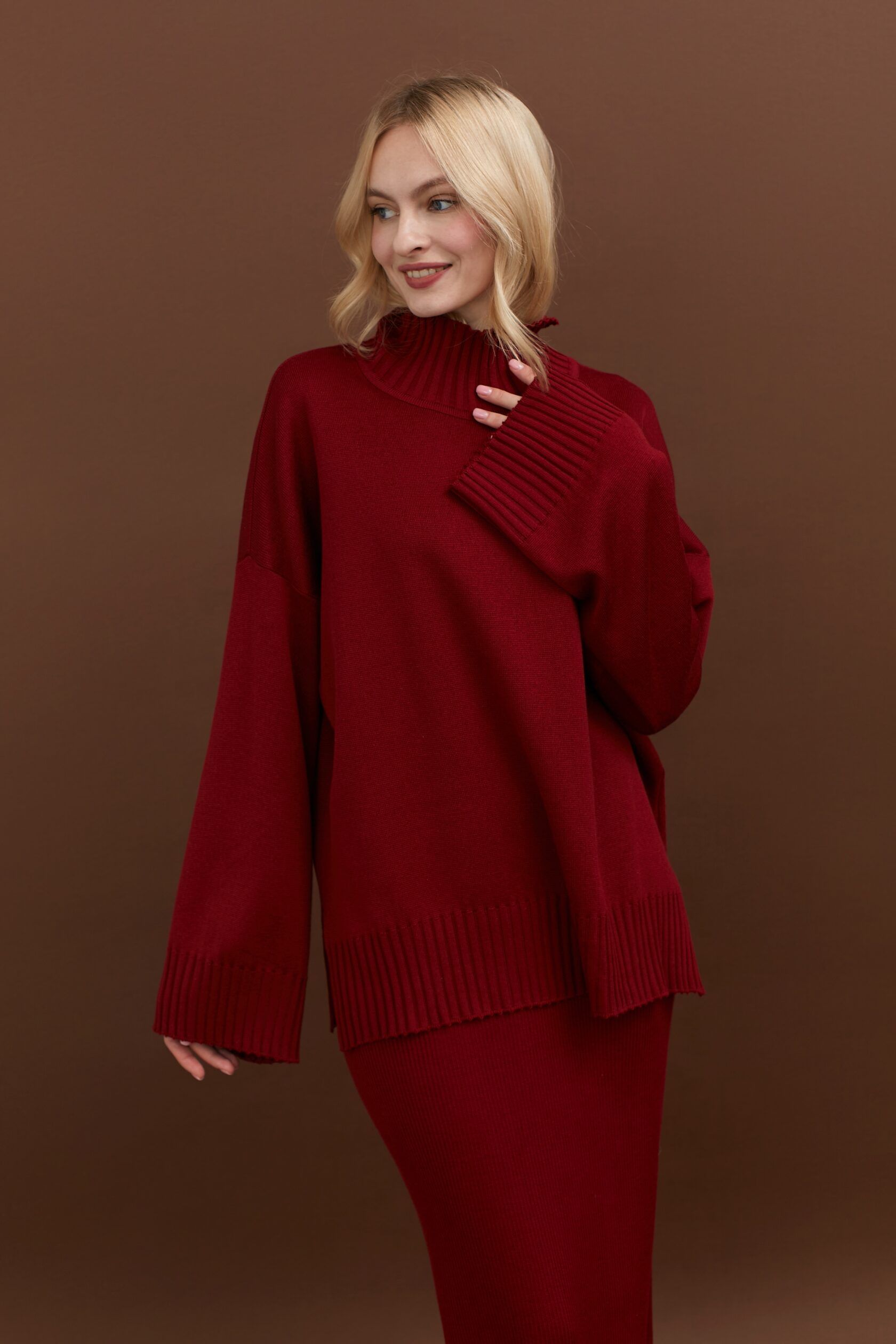 Свитер Кострома бургунди XS-S