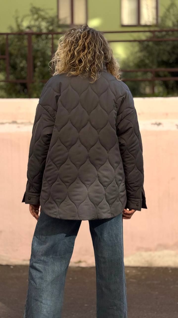 Куртка стеганая женская графит S