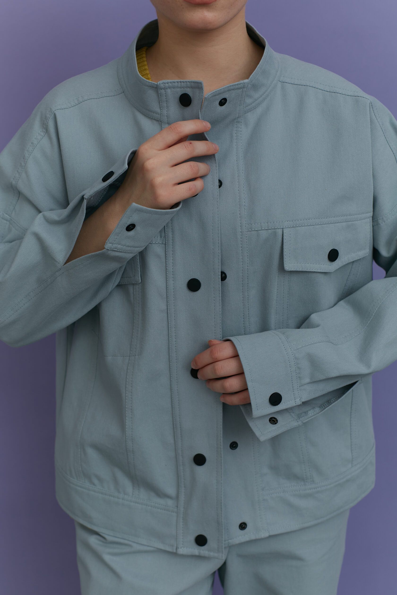 Джинсовка хлопковая голубой S-L