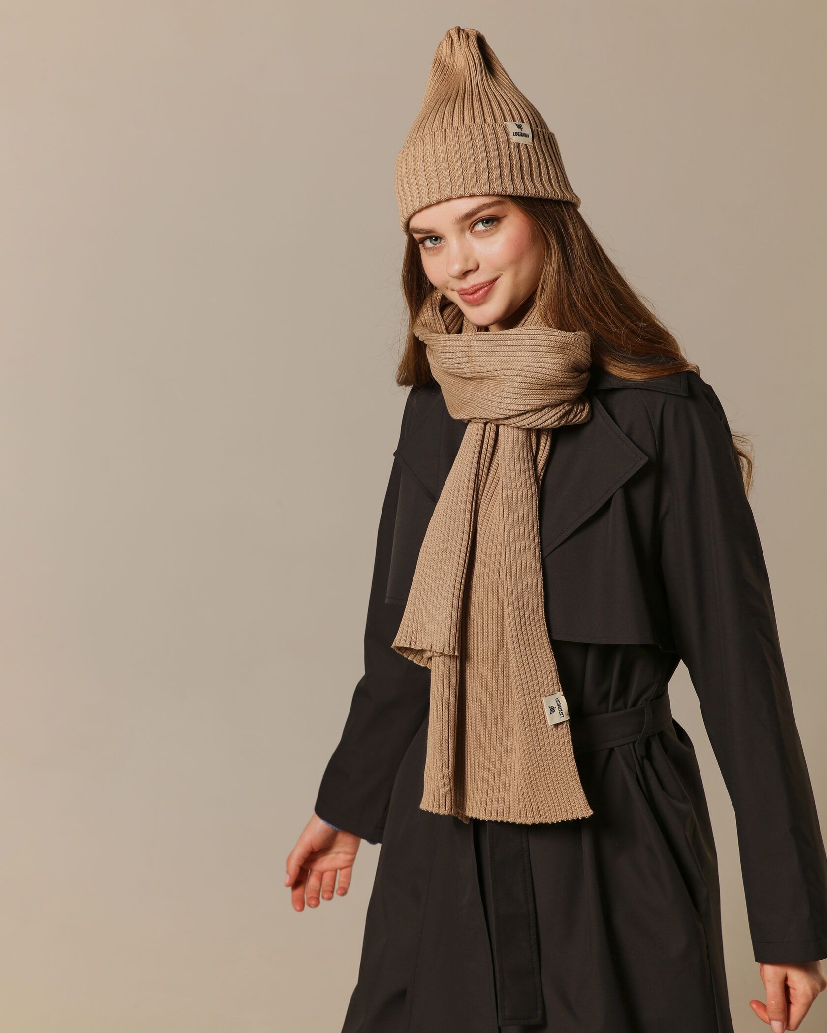 Шарф взрослый капучино S-L