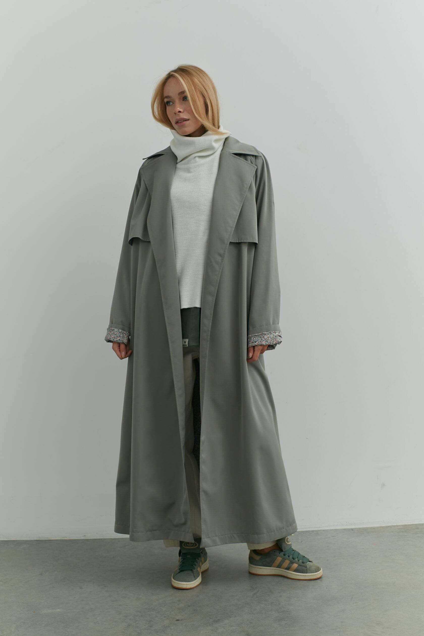 Тренч женский олива S-M