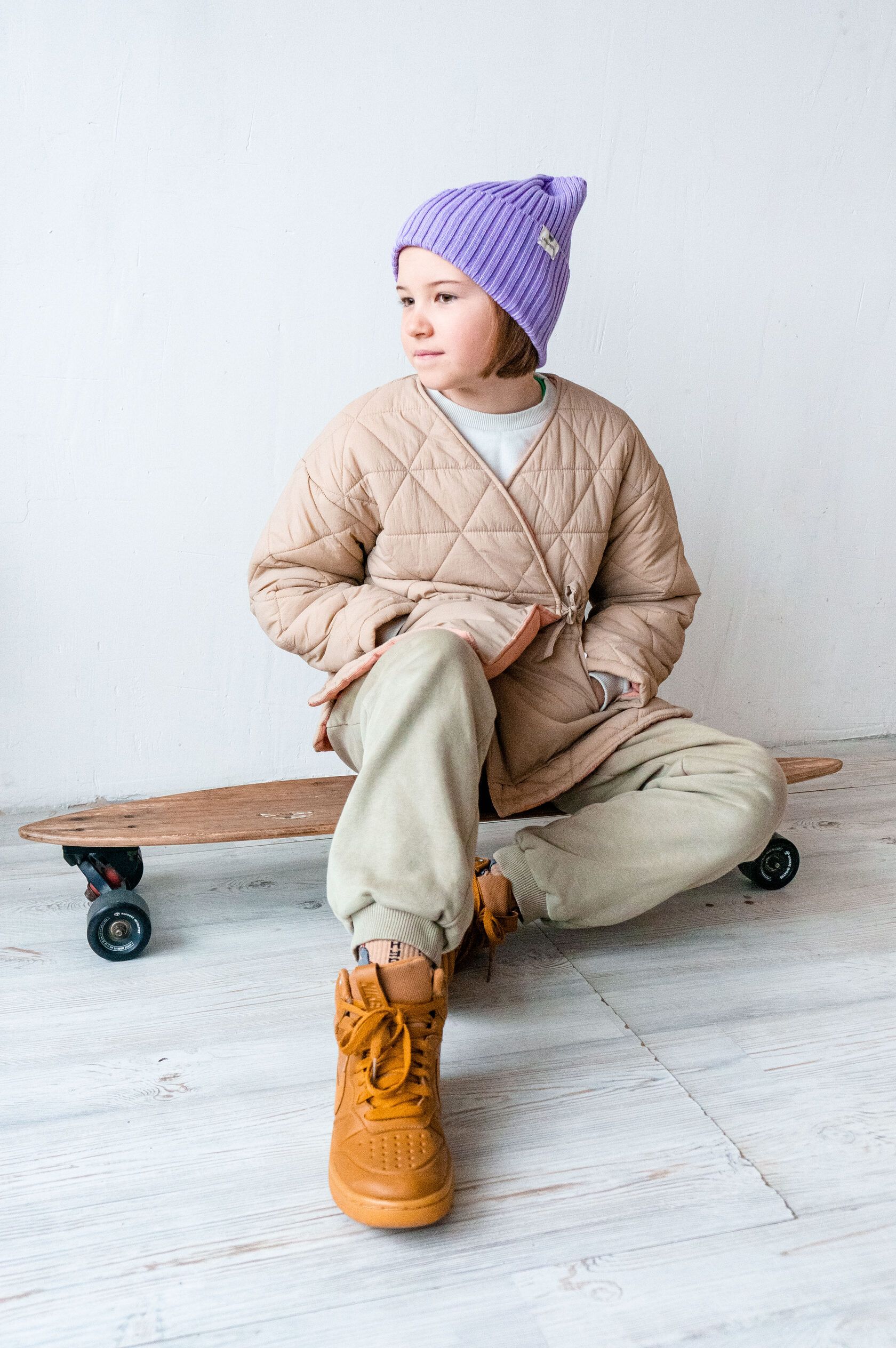 Шапка детская лаванда M(2-4 года)