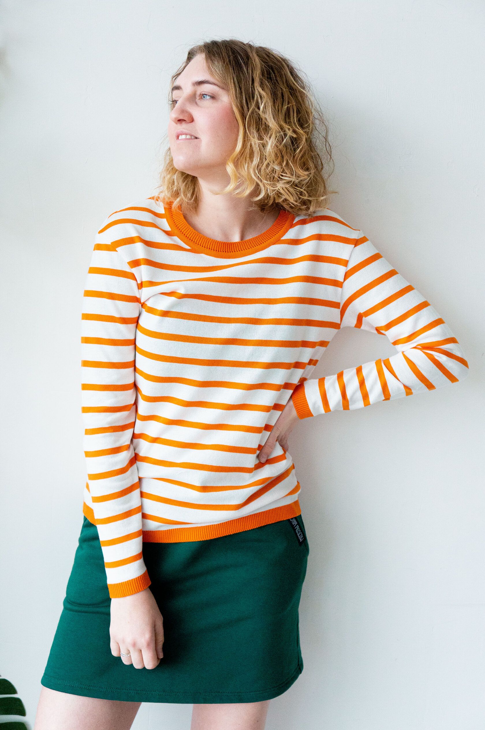 Тельняшка тонкая оранжевый XS-S