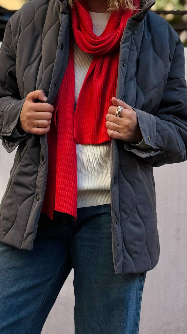 Куртка стеганая женская графит S