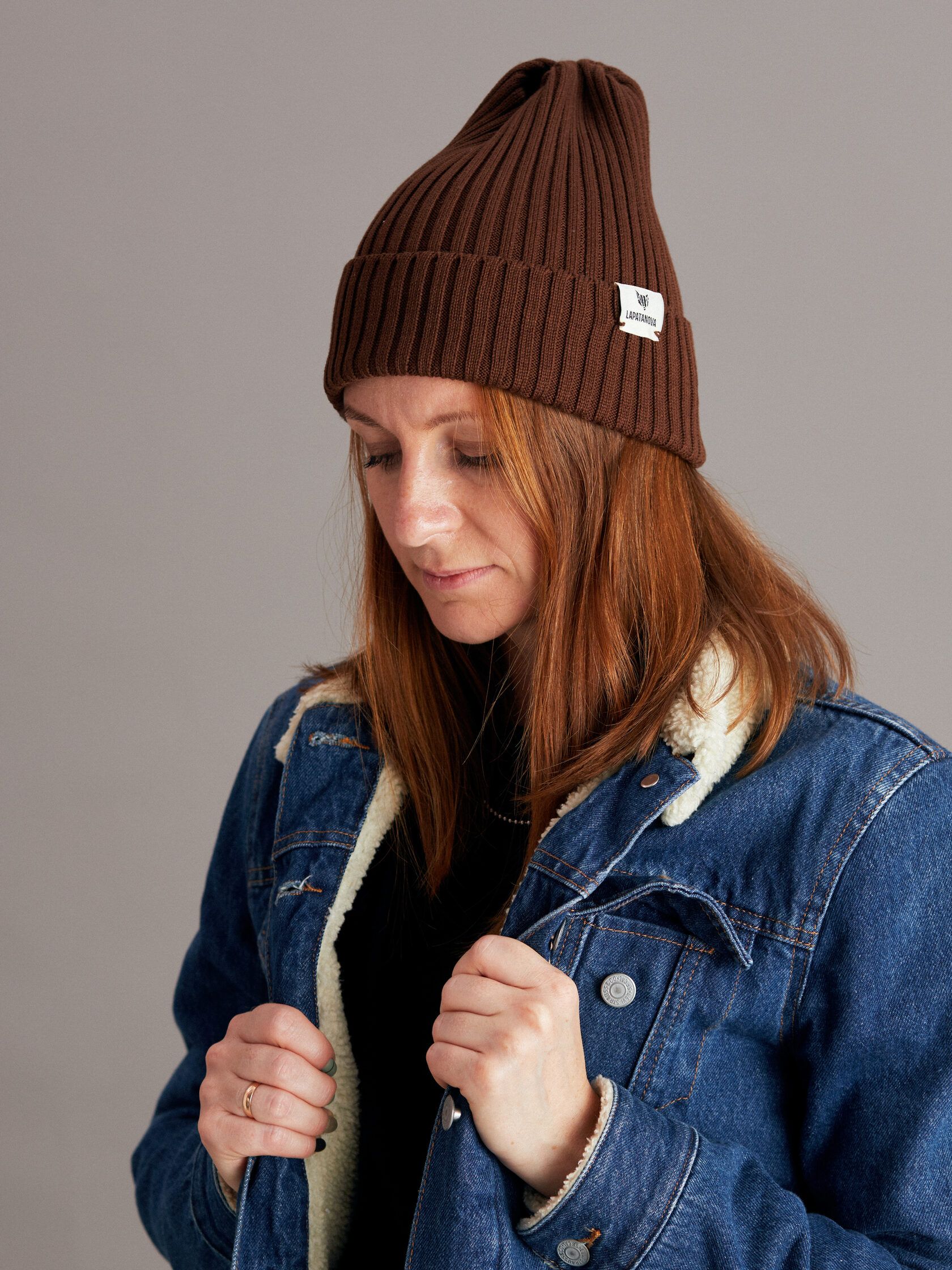 Шапка взрослая шоколад S-L