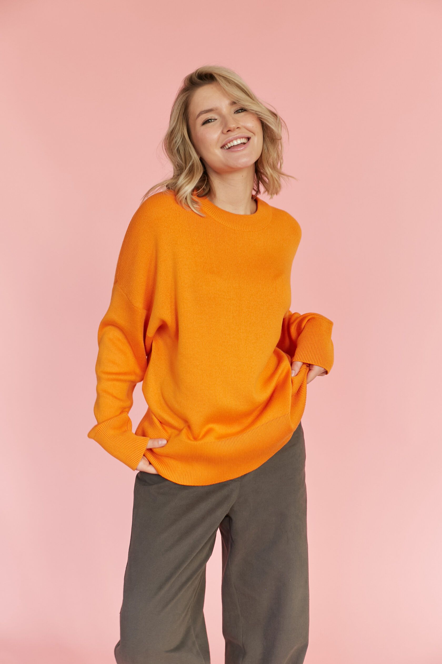 Джемпер Джеки интерлок оранжевый S-L