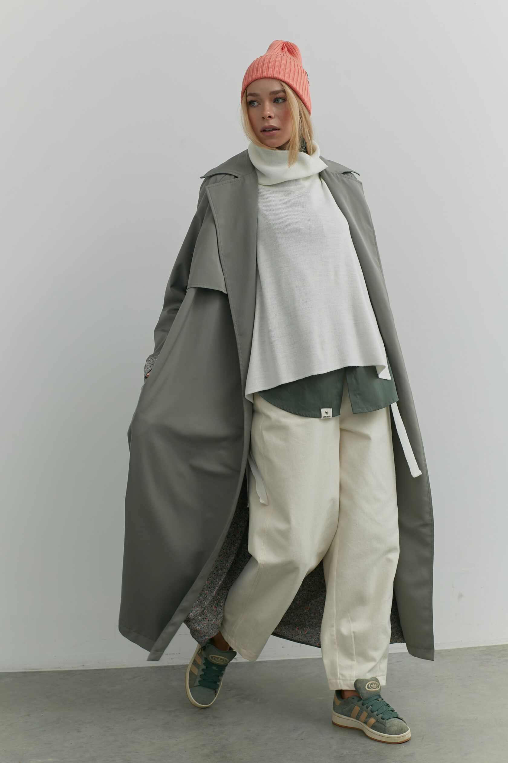 Тренч женский олива S-M