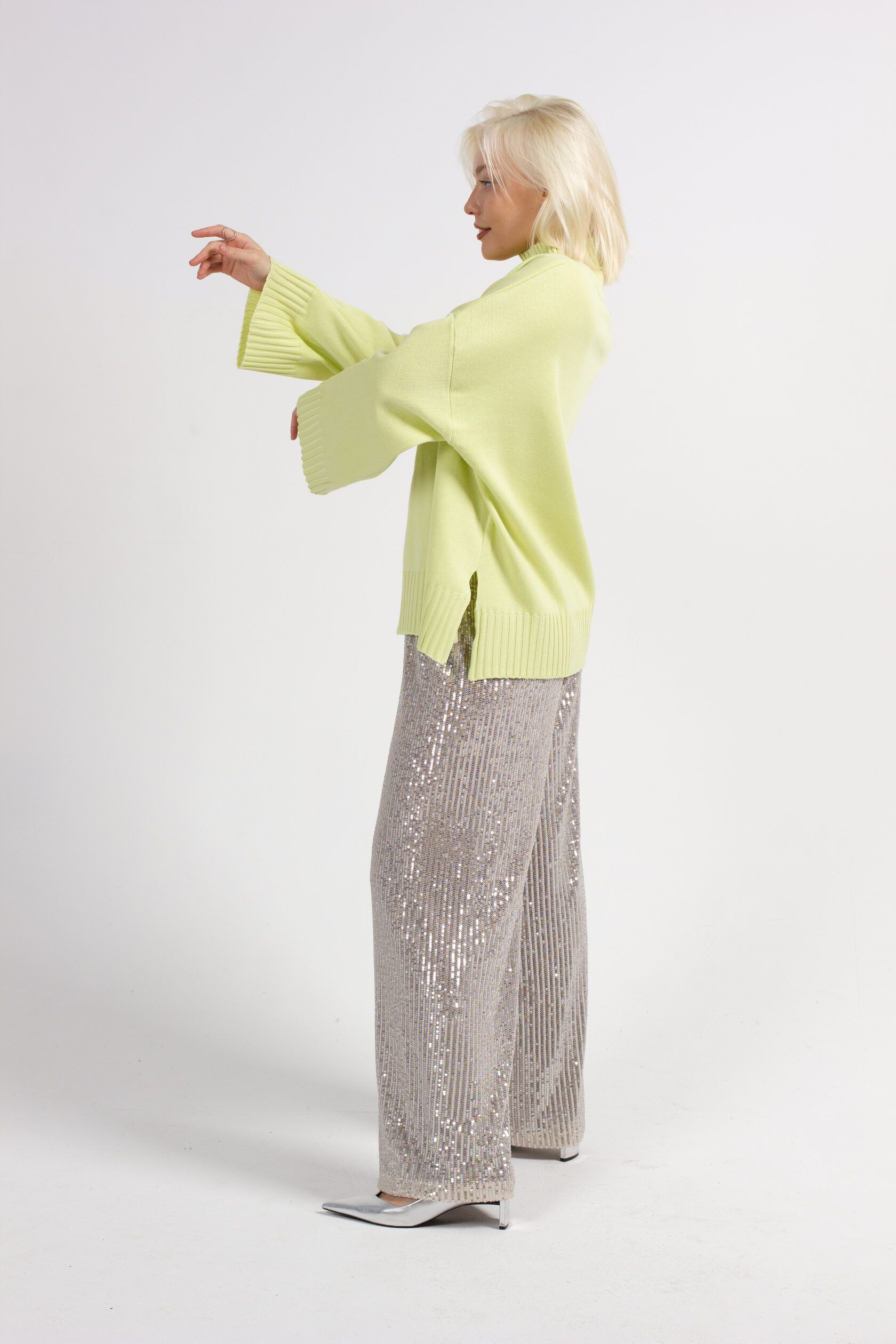 Свитер Кострома лайм M-L