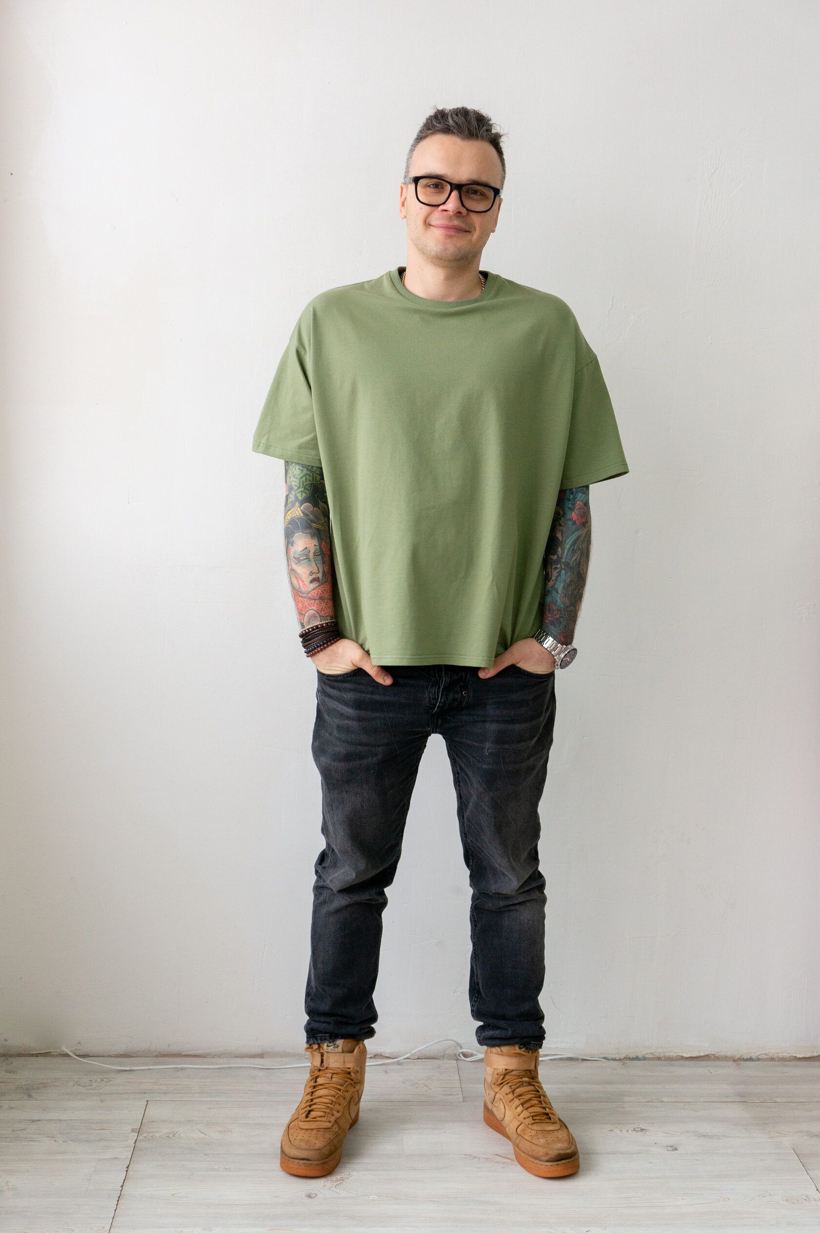 Футболка мужская олива S-M