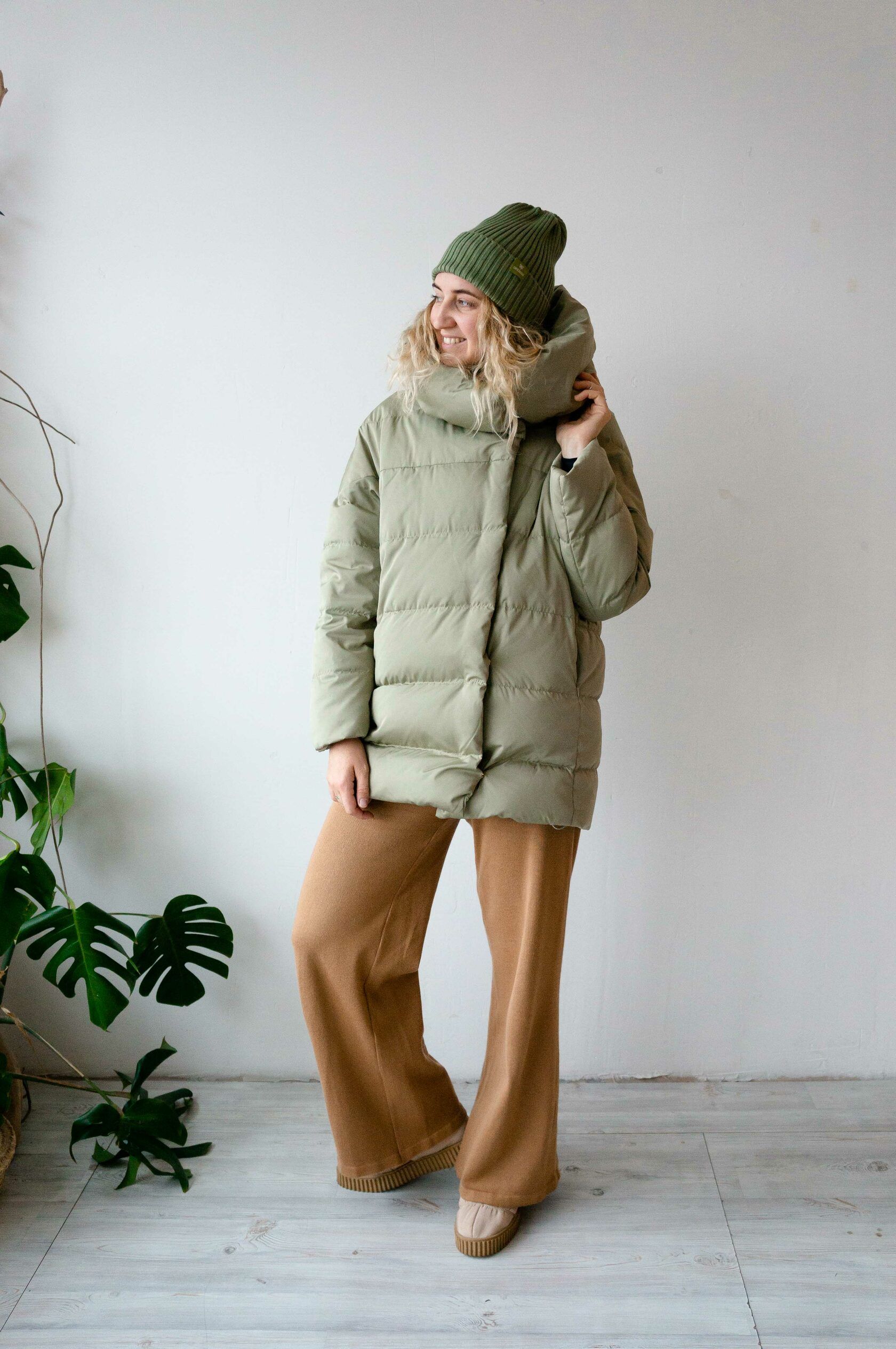 Шапка взрослая олива S-L