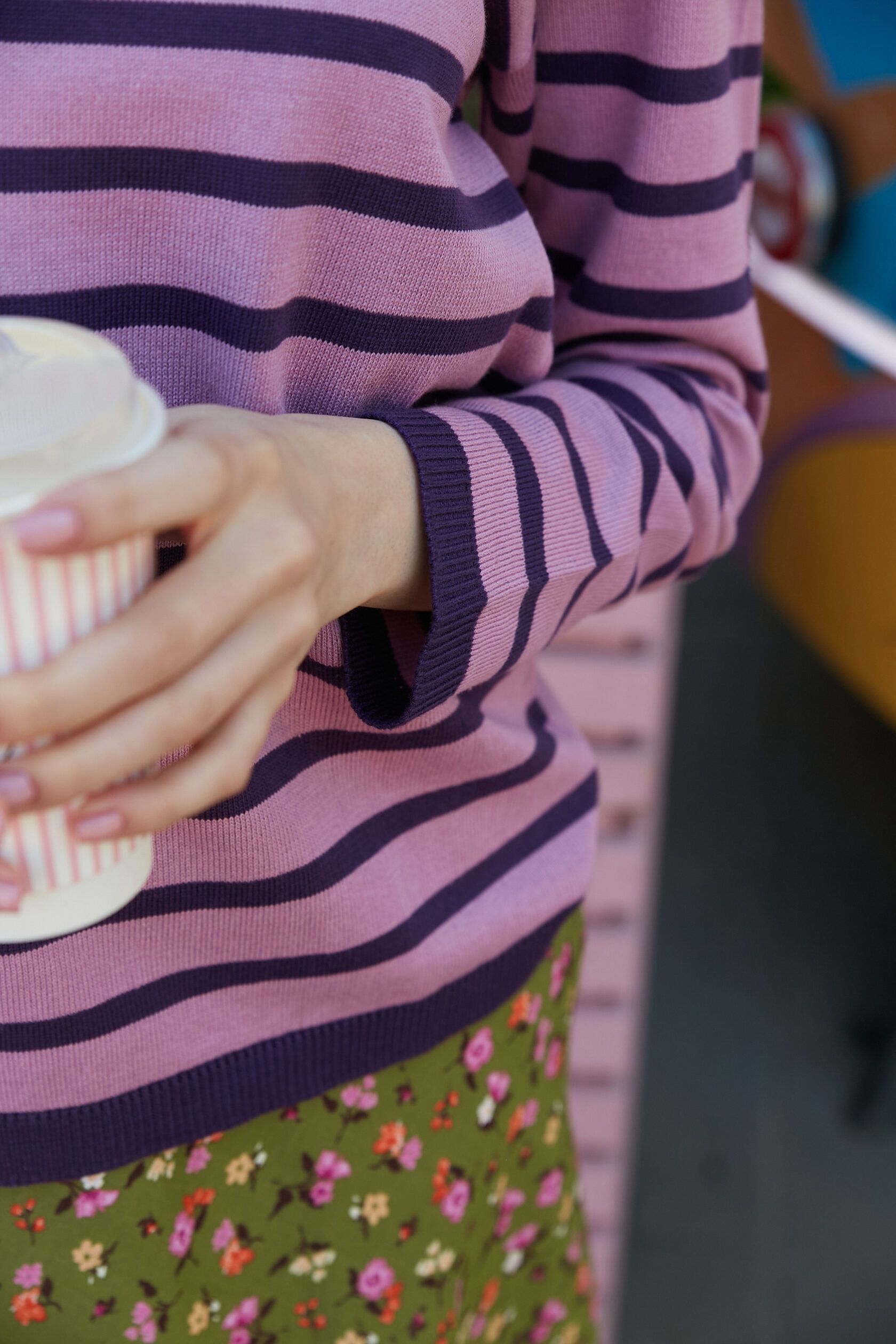 Тельняшка тонкая лиловый L