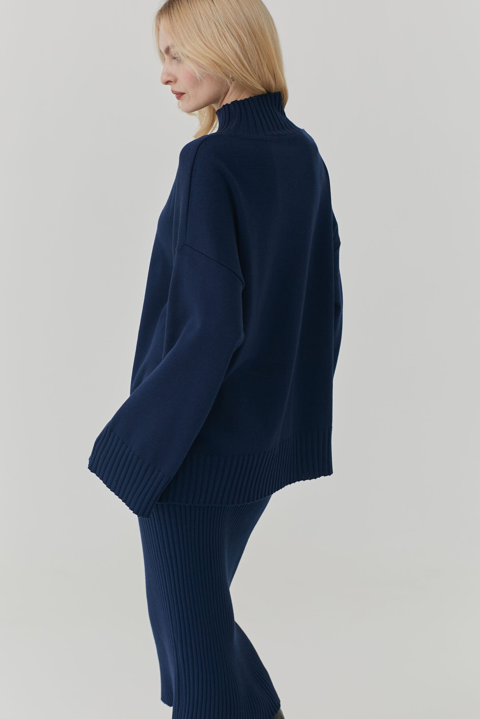 Свитер Кострома синий M-L