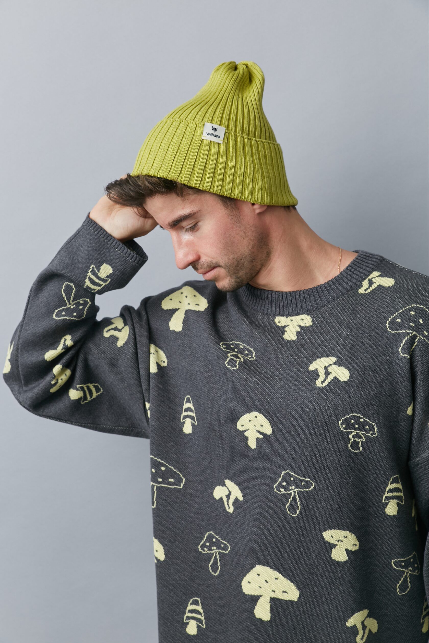 Шапка взрослая лайм S-L