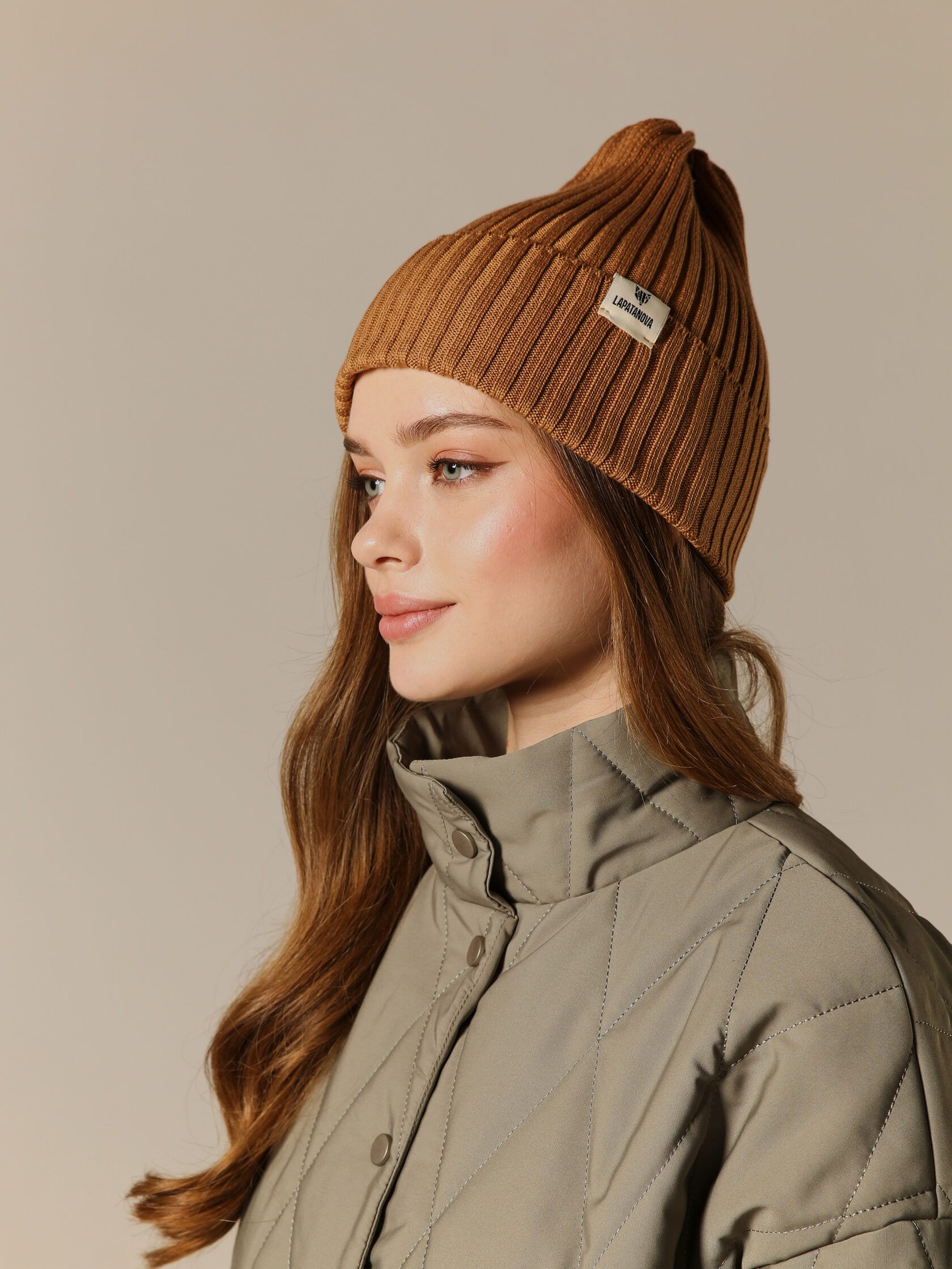 Шапка взрослая орех S-L