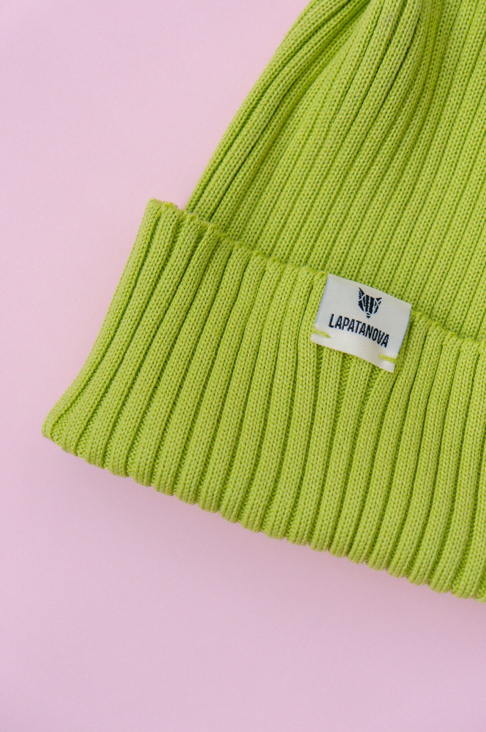 Шапка взрослая лайм S-L