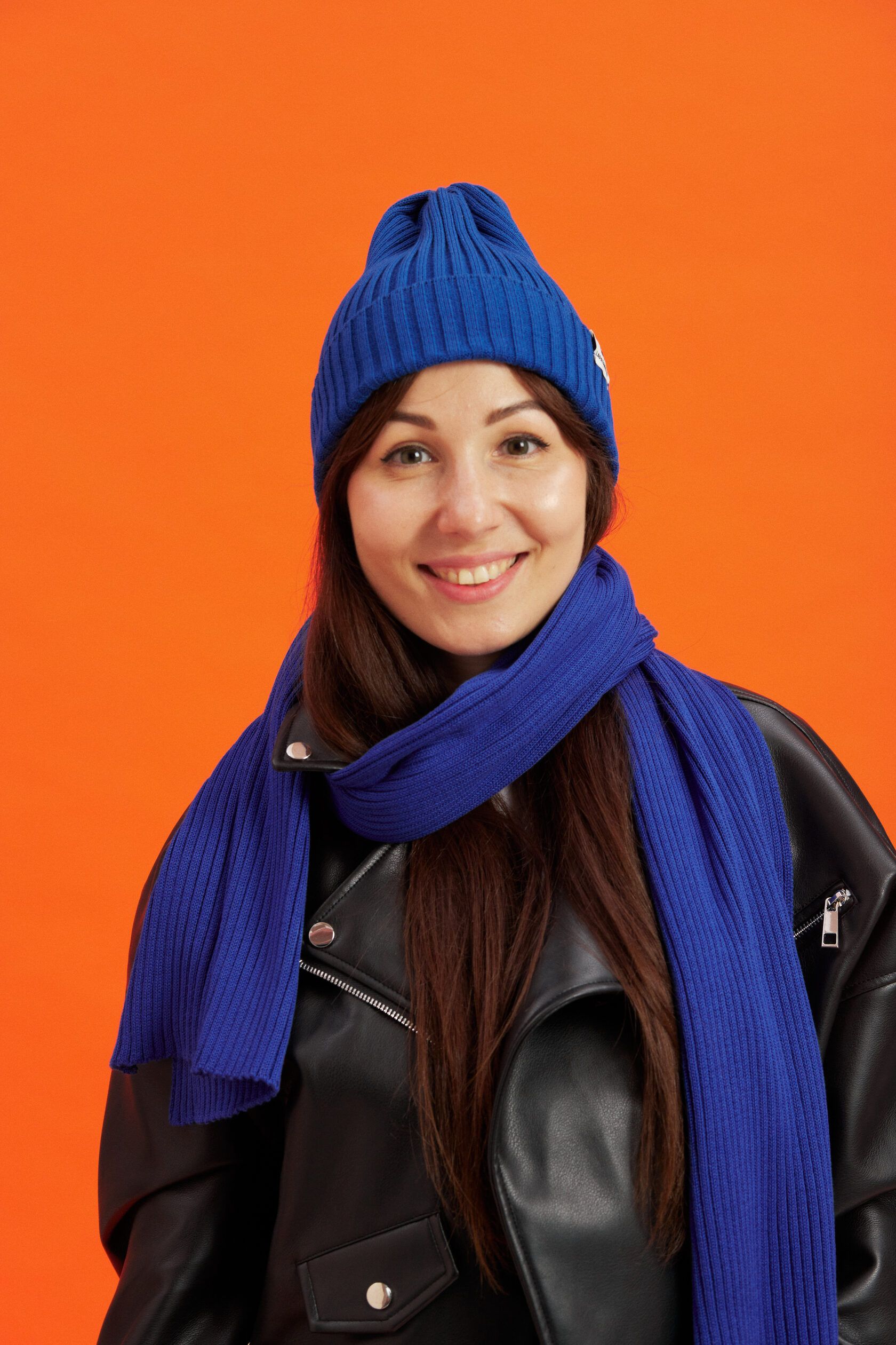 Шарф взрослый синий электрик undefined