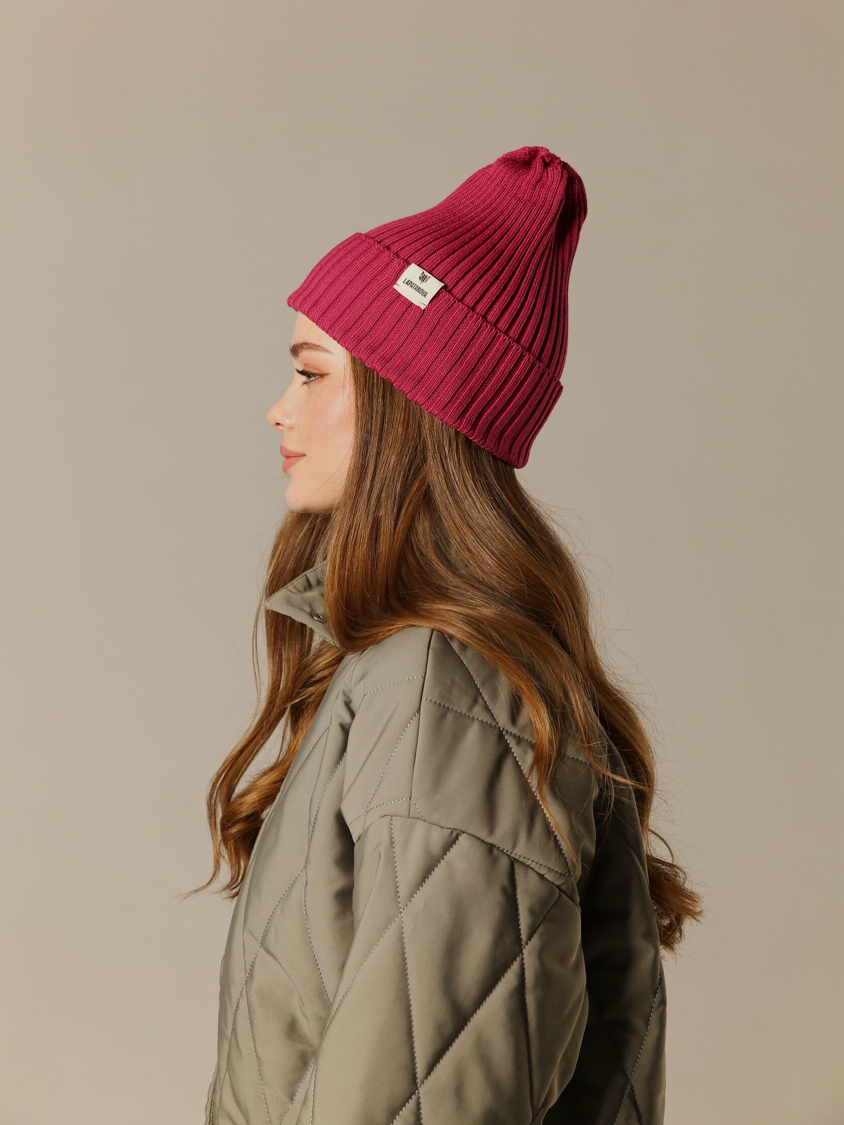 Шапка взрослая фуксия S-L