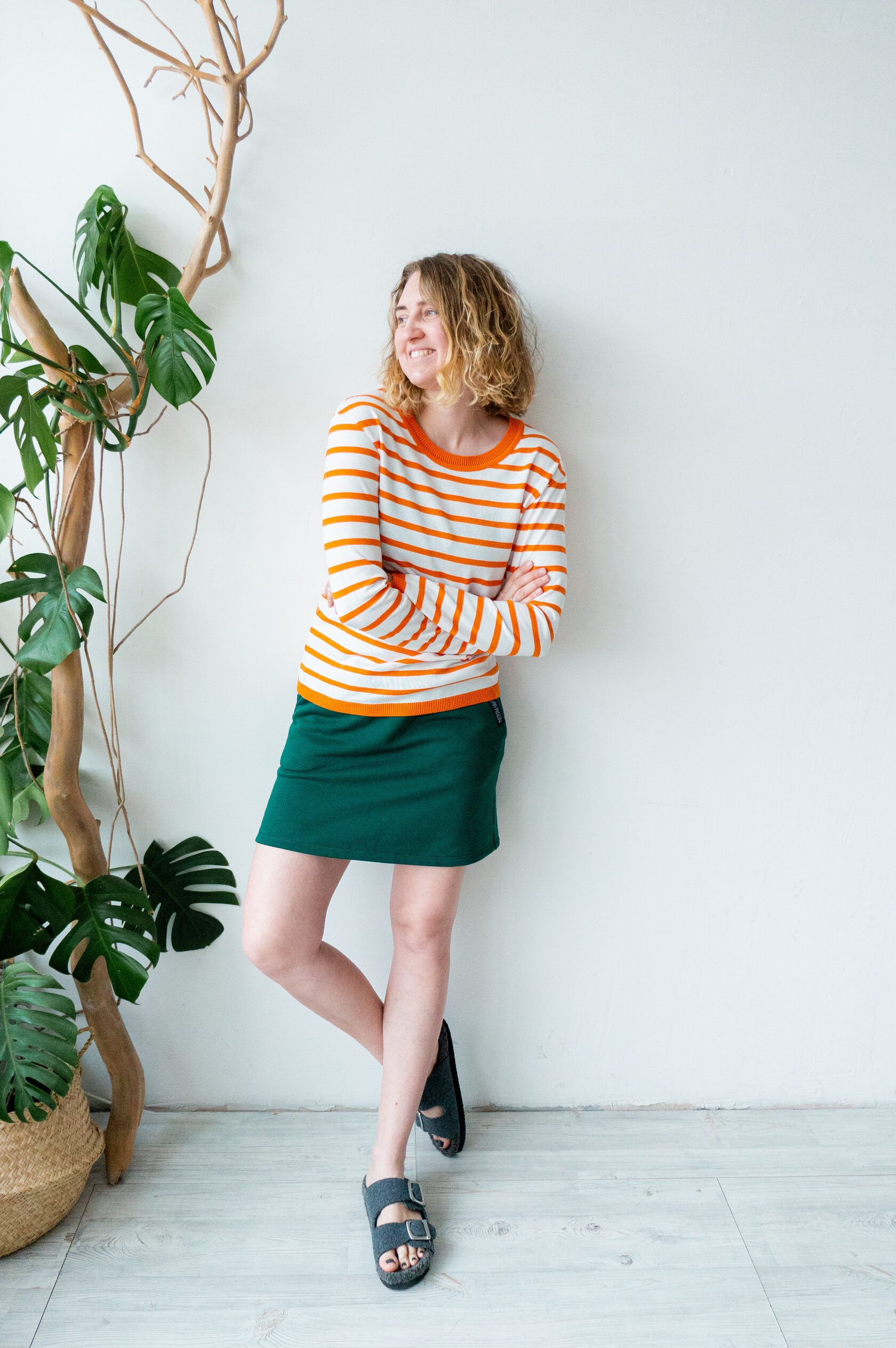 Тельняшка тонкая оранжевый M