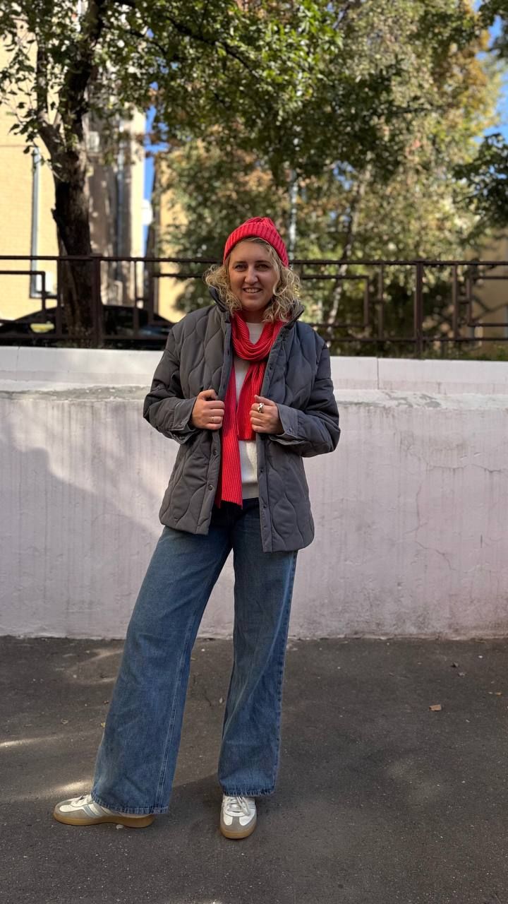 Куртка стеганая женская графит S