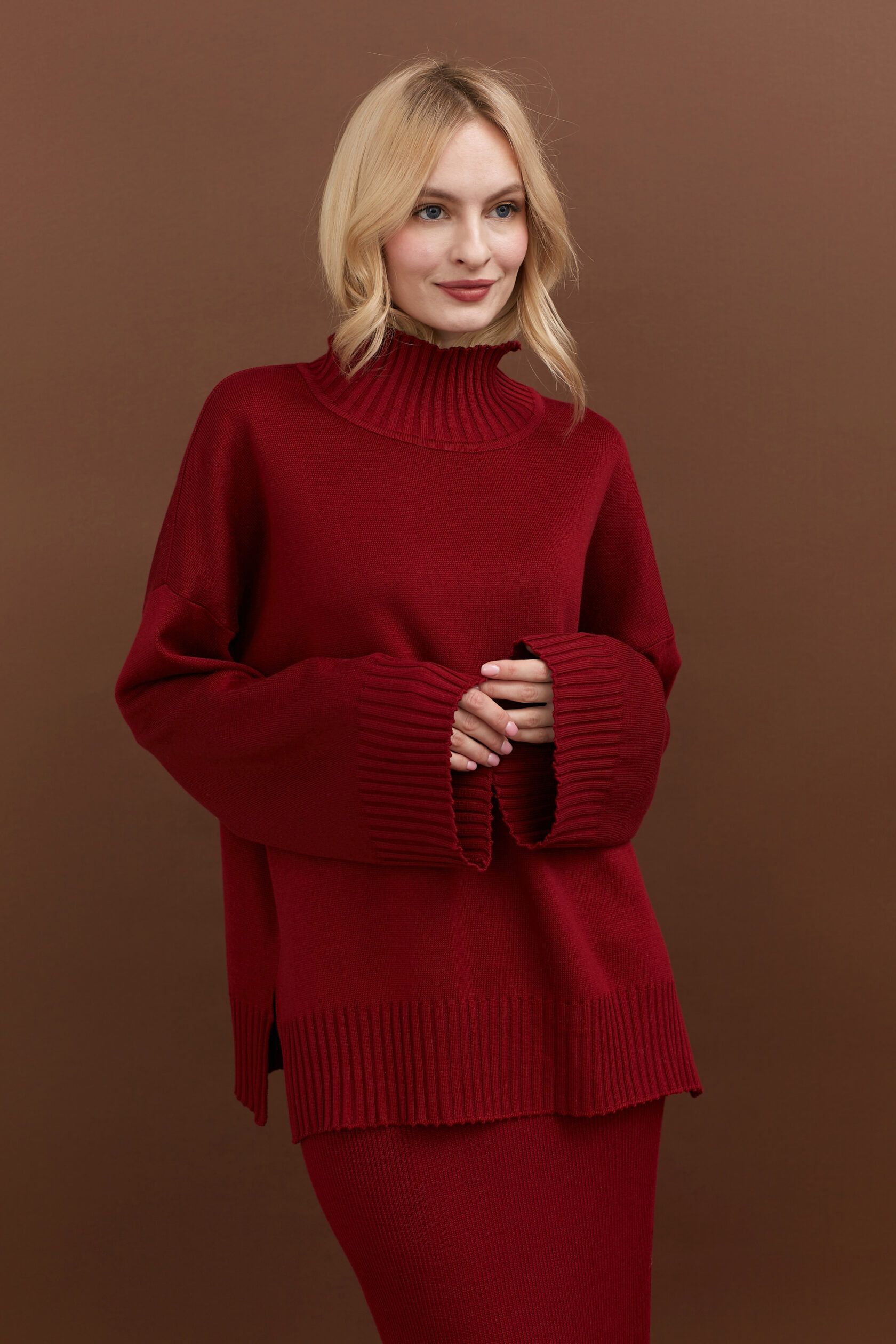 Свитер Кострома бургунди XS-S