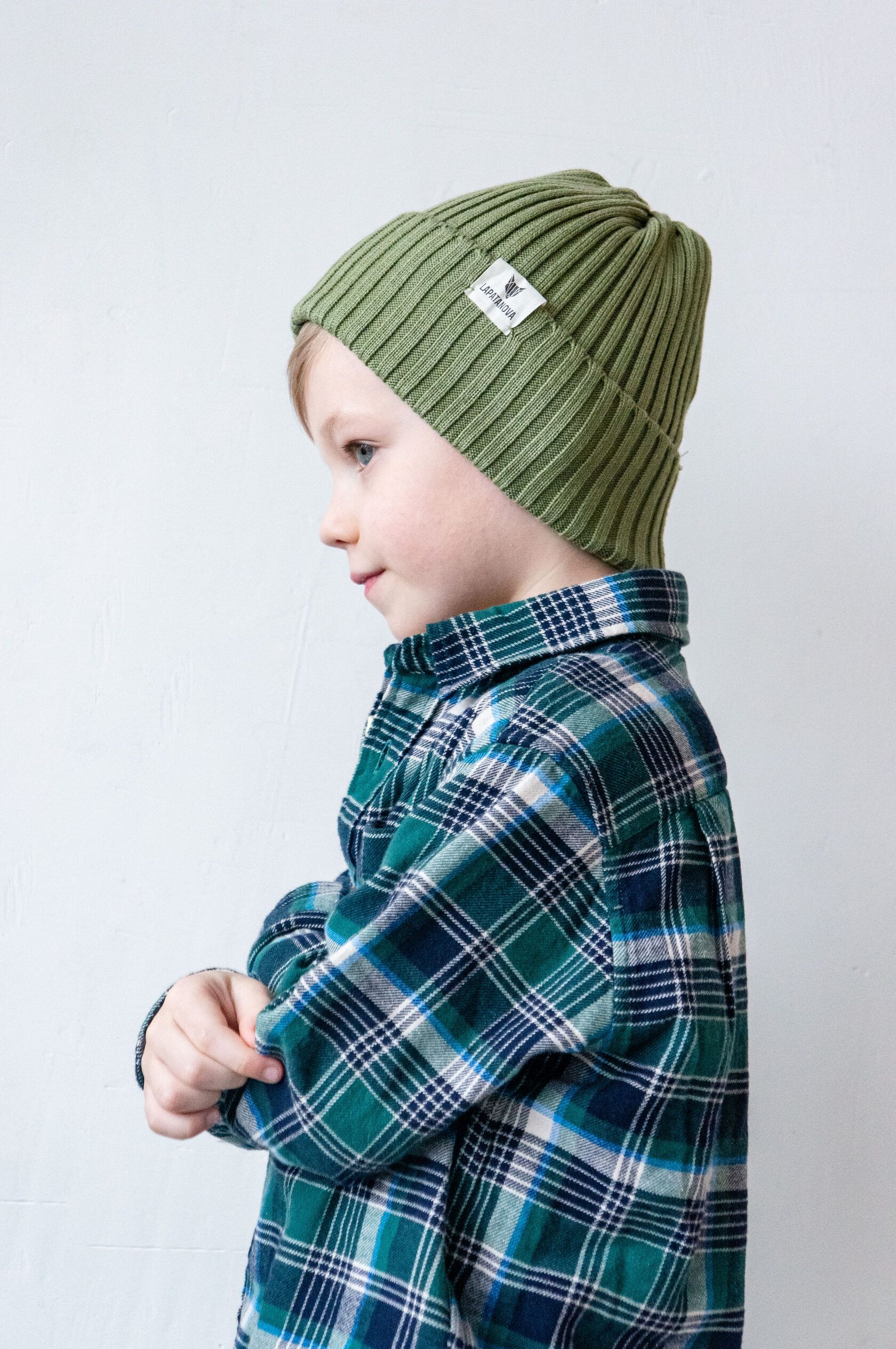 Шапка детская олива M(2-4 года)