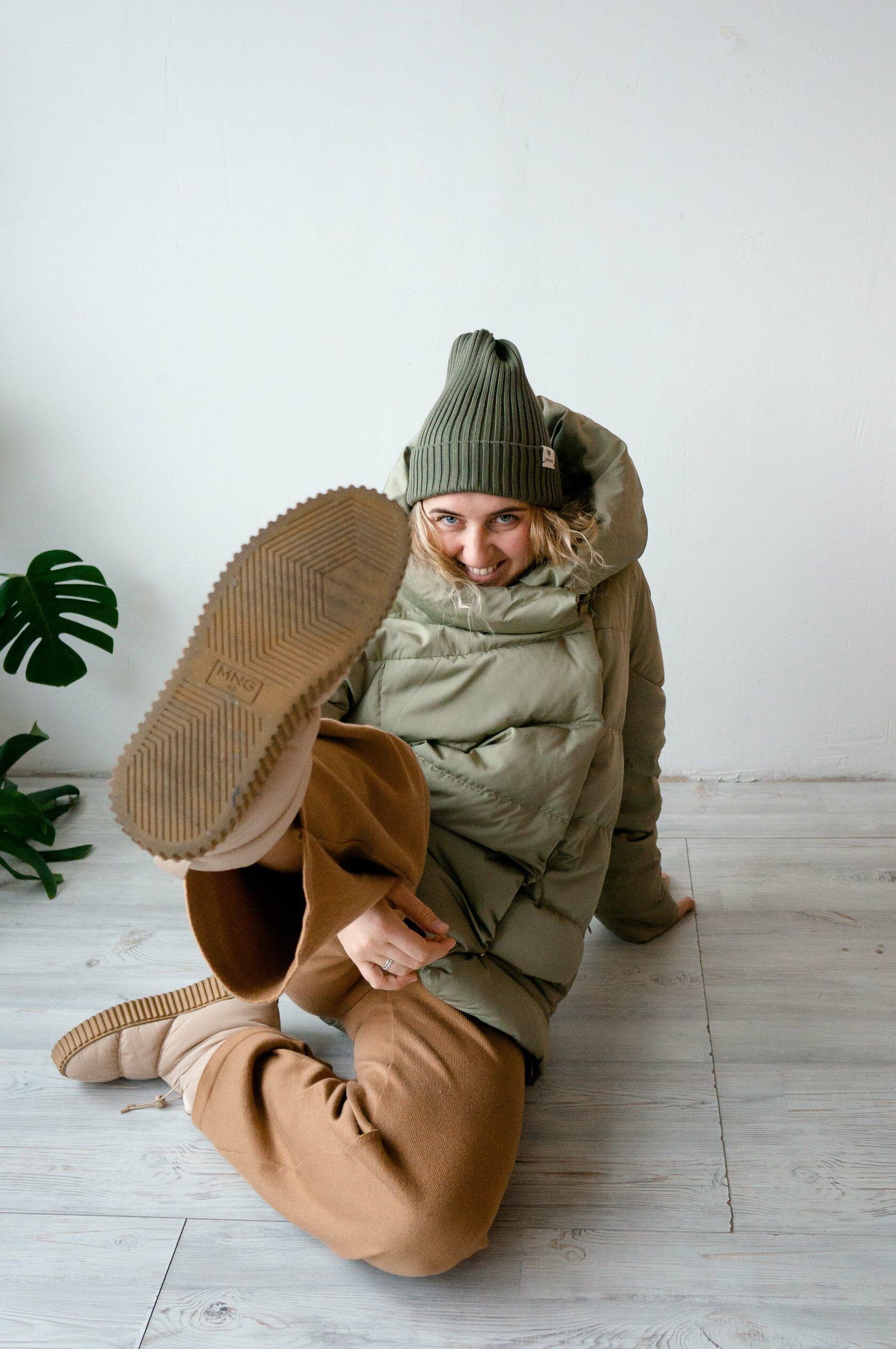 Шапка взрослая олива S-L