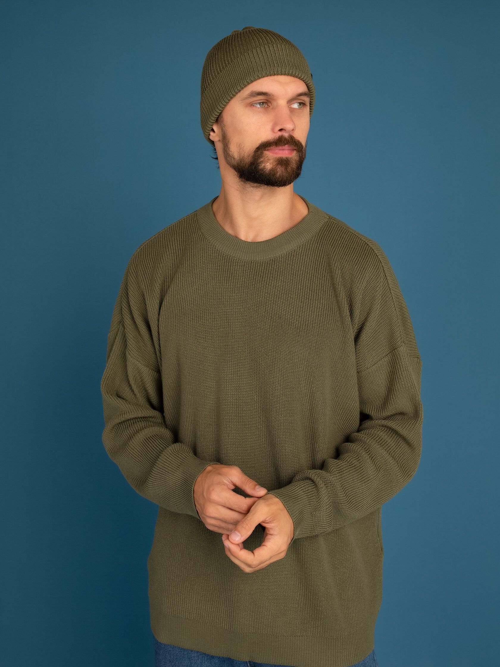 Шапка мужская бини хаки 54-60