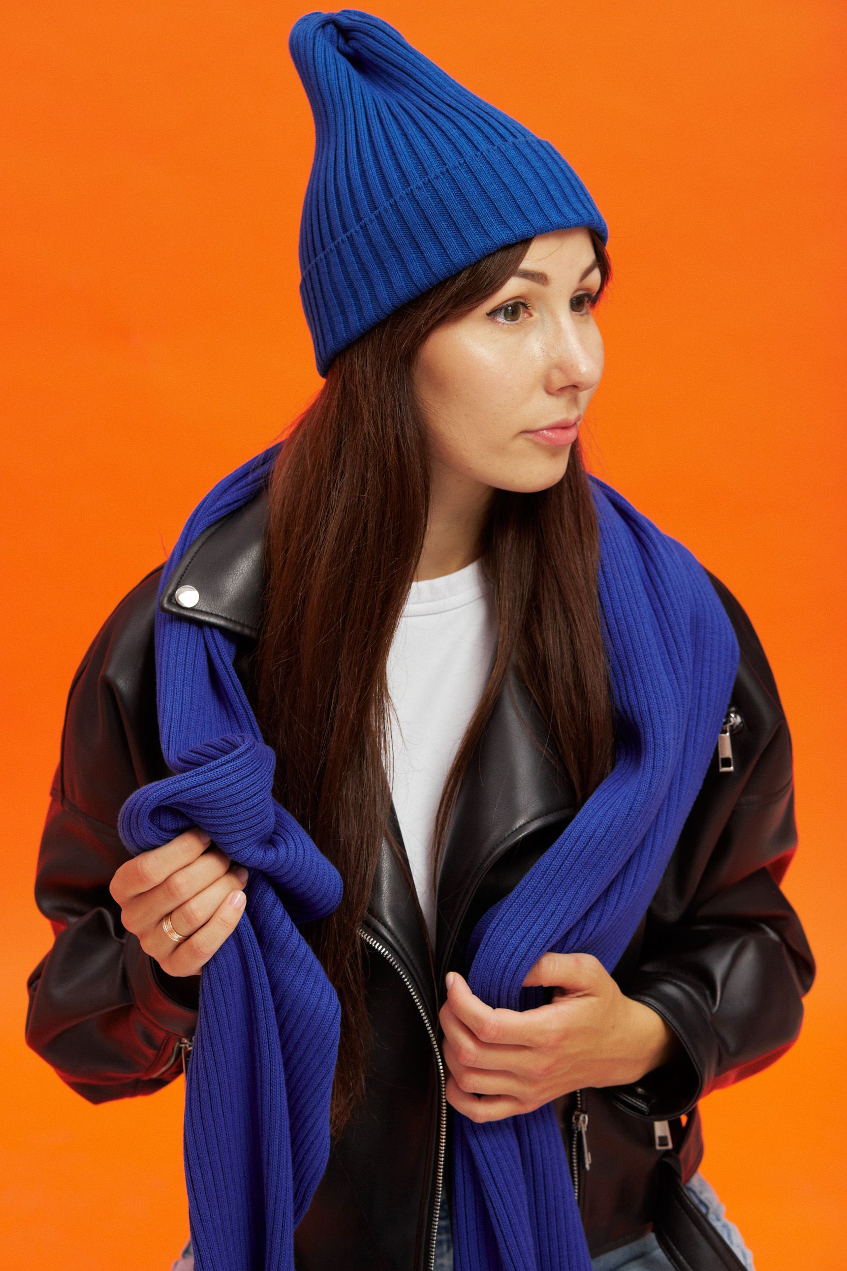 Шарф взрослый синий электрик undefined