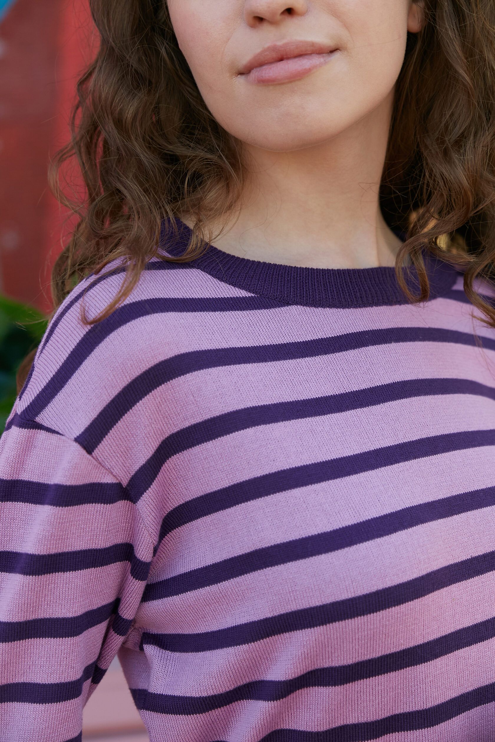 Тельняшка тонкая лиловый L