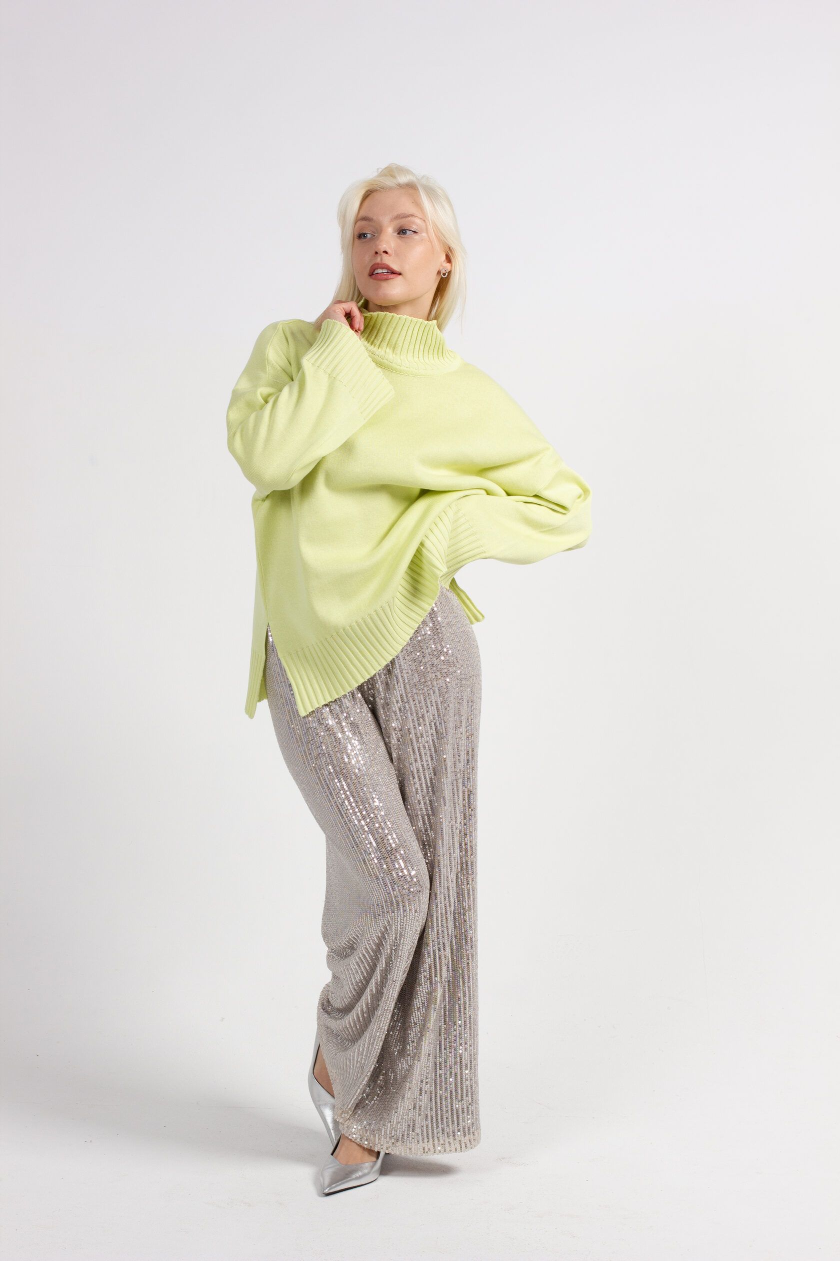 Свитер Кострома лайм M-L