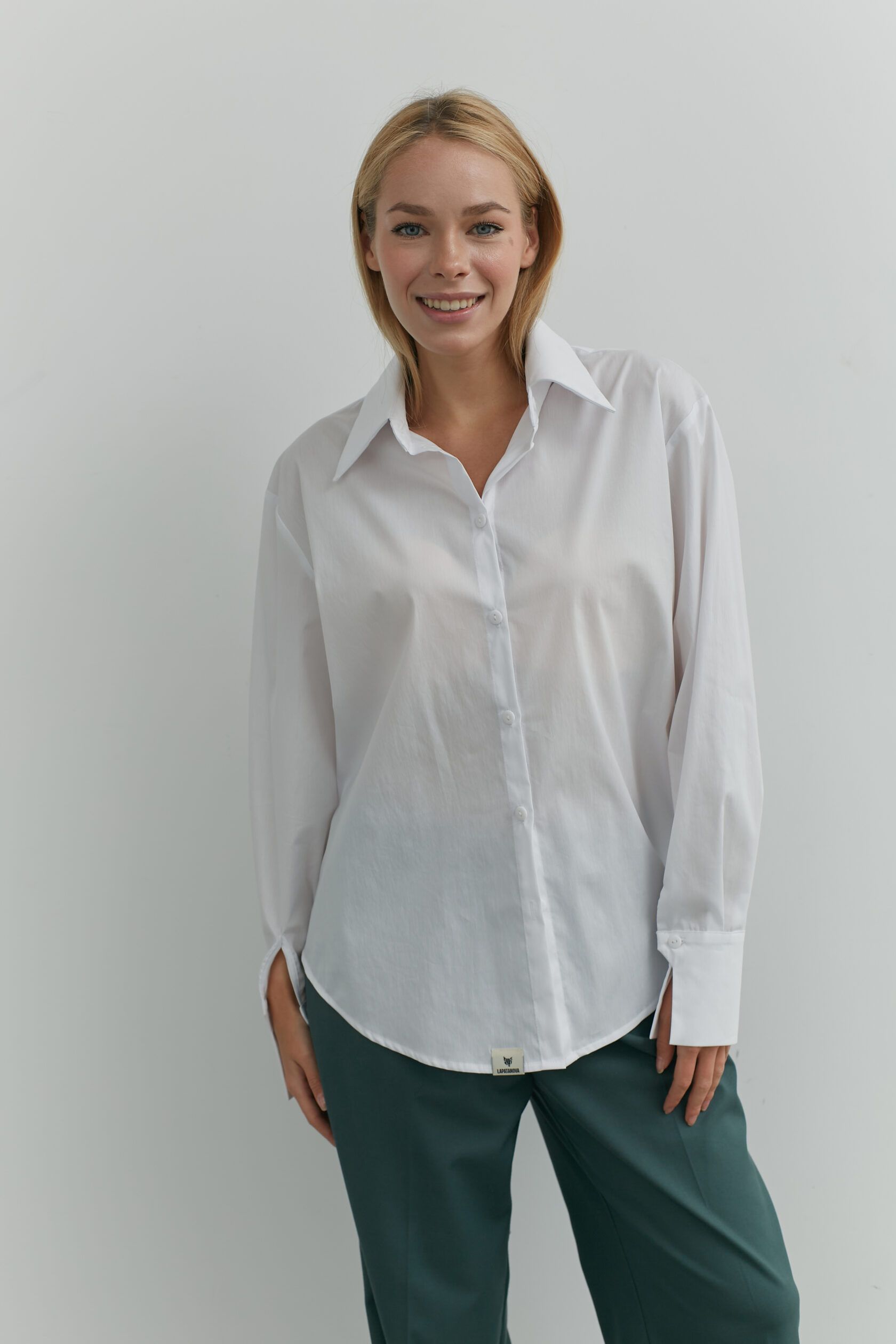 Рубашка хлопок белый S-L