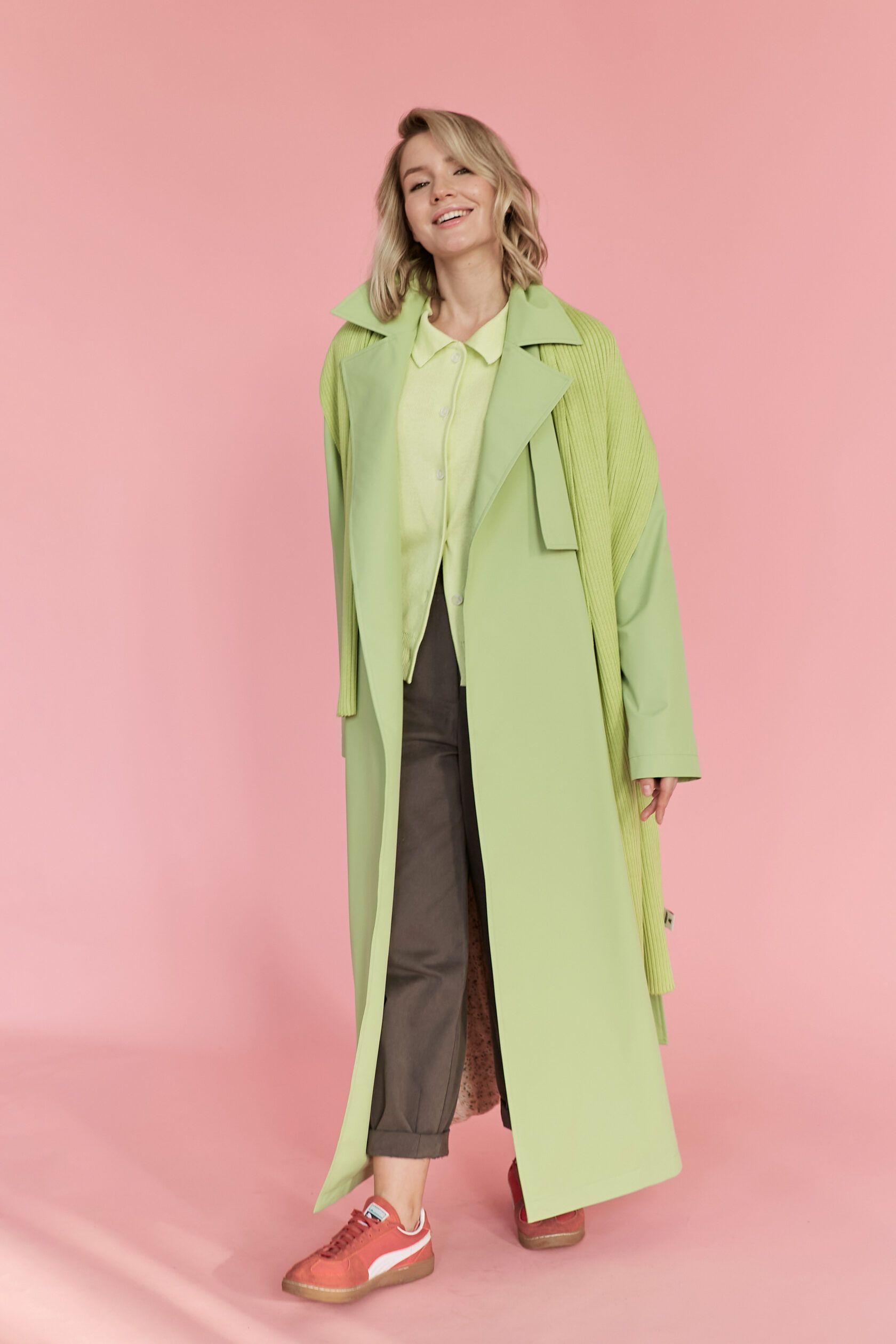 Тренч женский лайм S-M