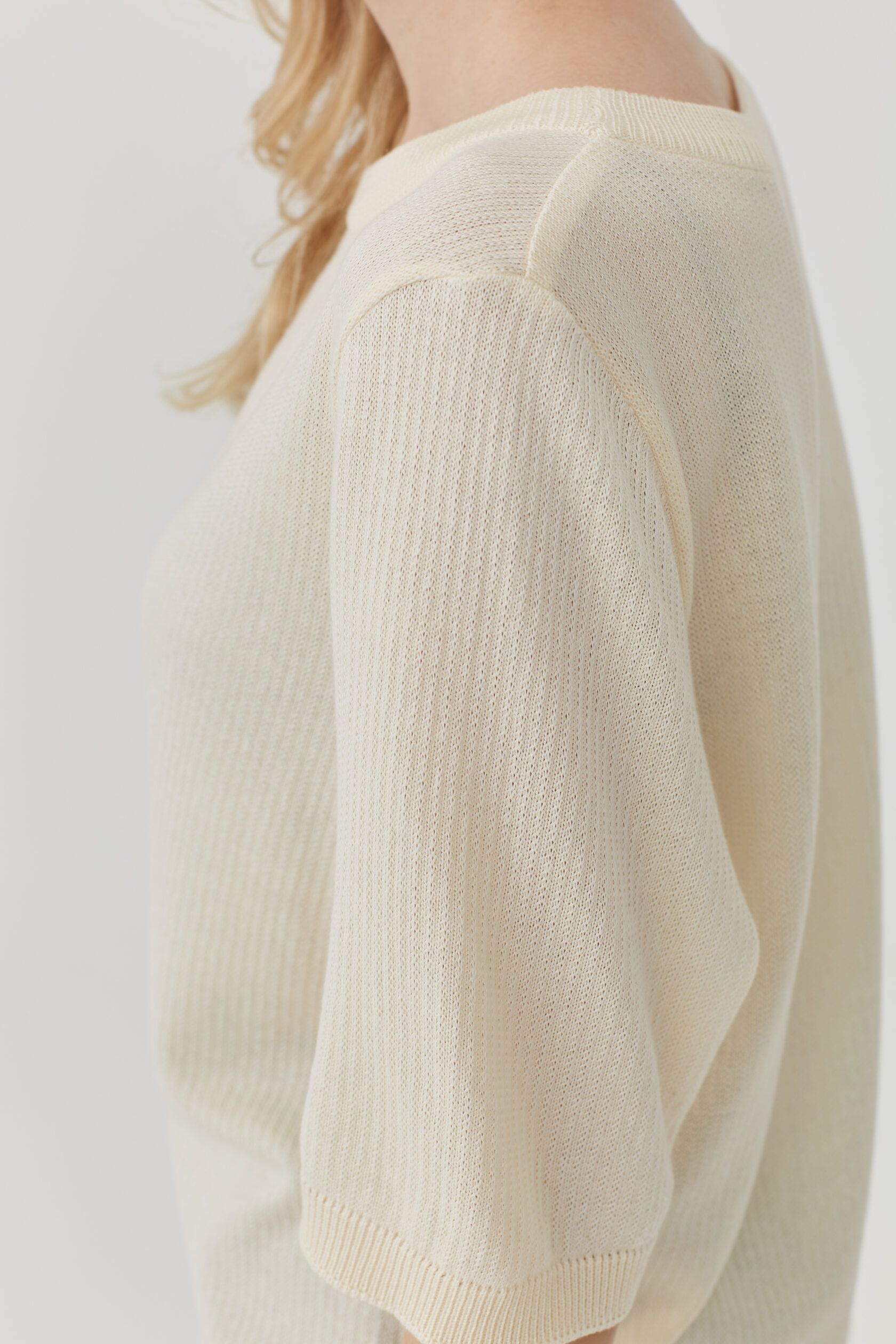 Футболка трикотажная косичка ваниль S-M