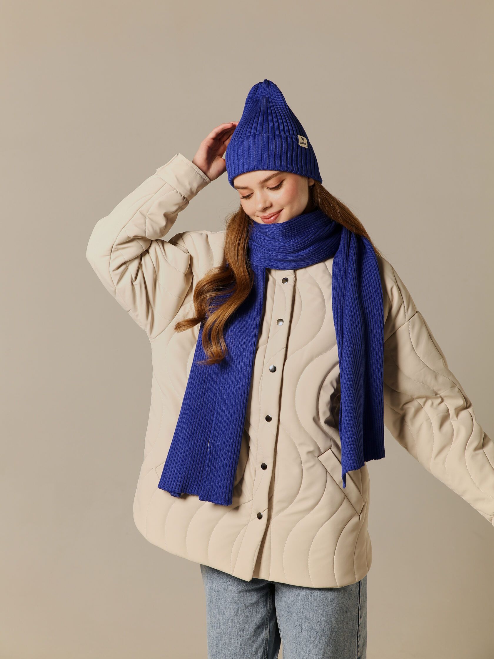 Шапка взрослая electric синий S-L