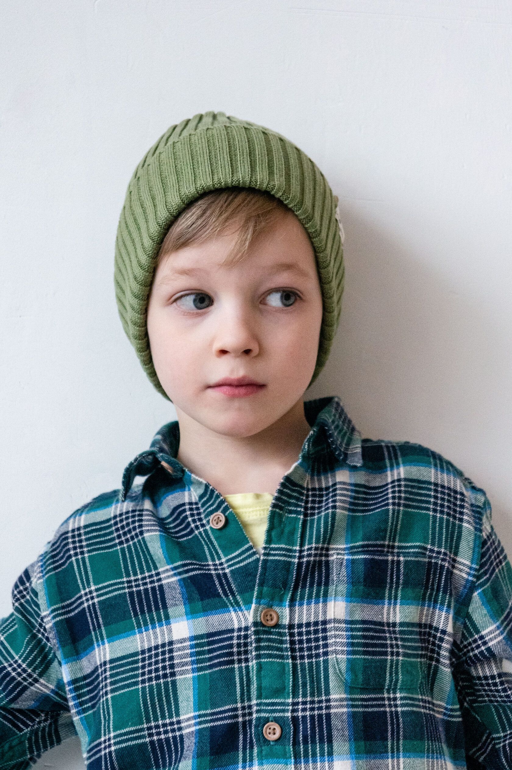 Шапка детская олива M(2-4 года)