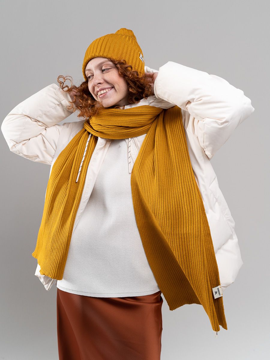 Шарф взрослый горчица undefined