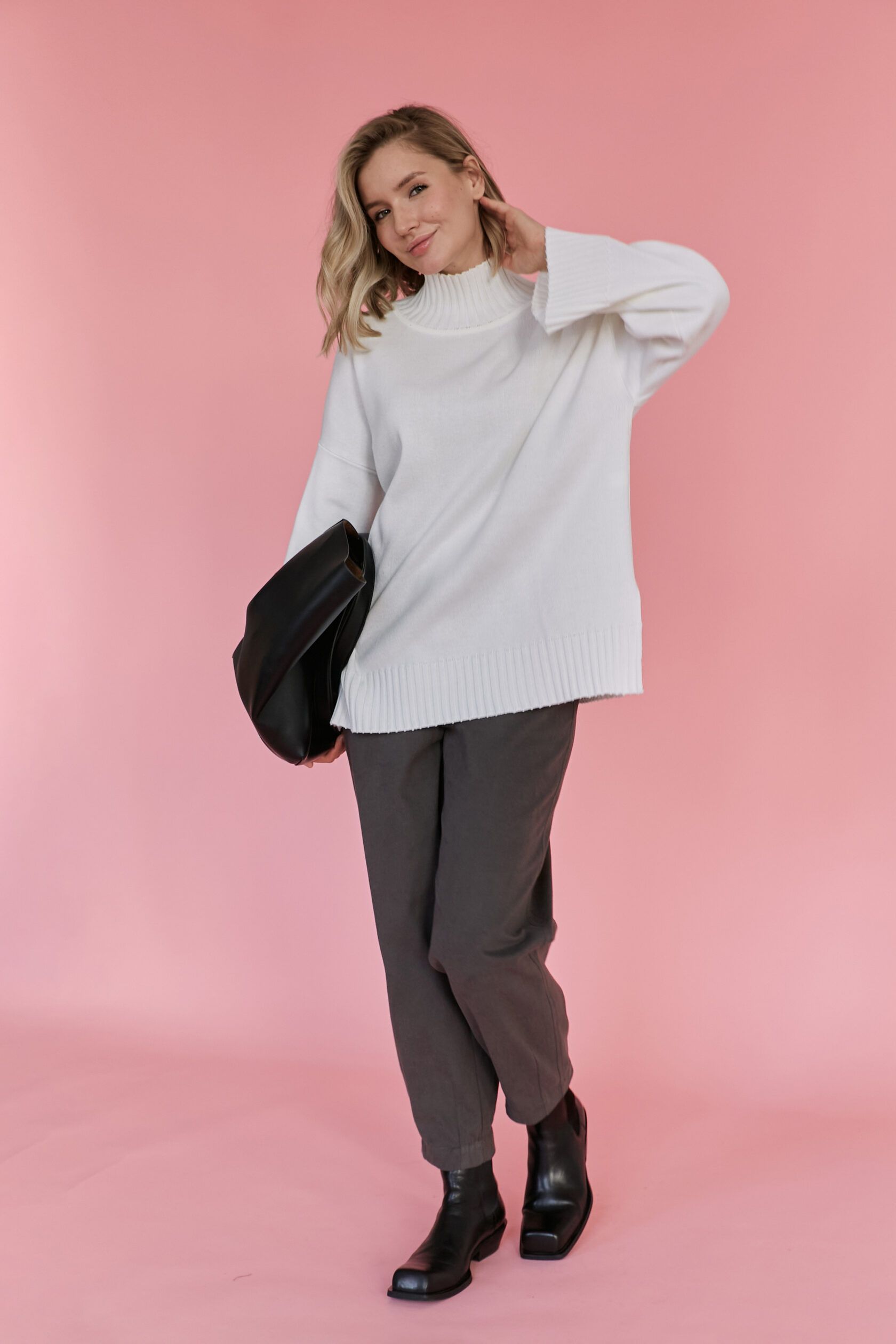 Свитер Кострома молочный M-L