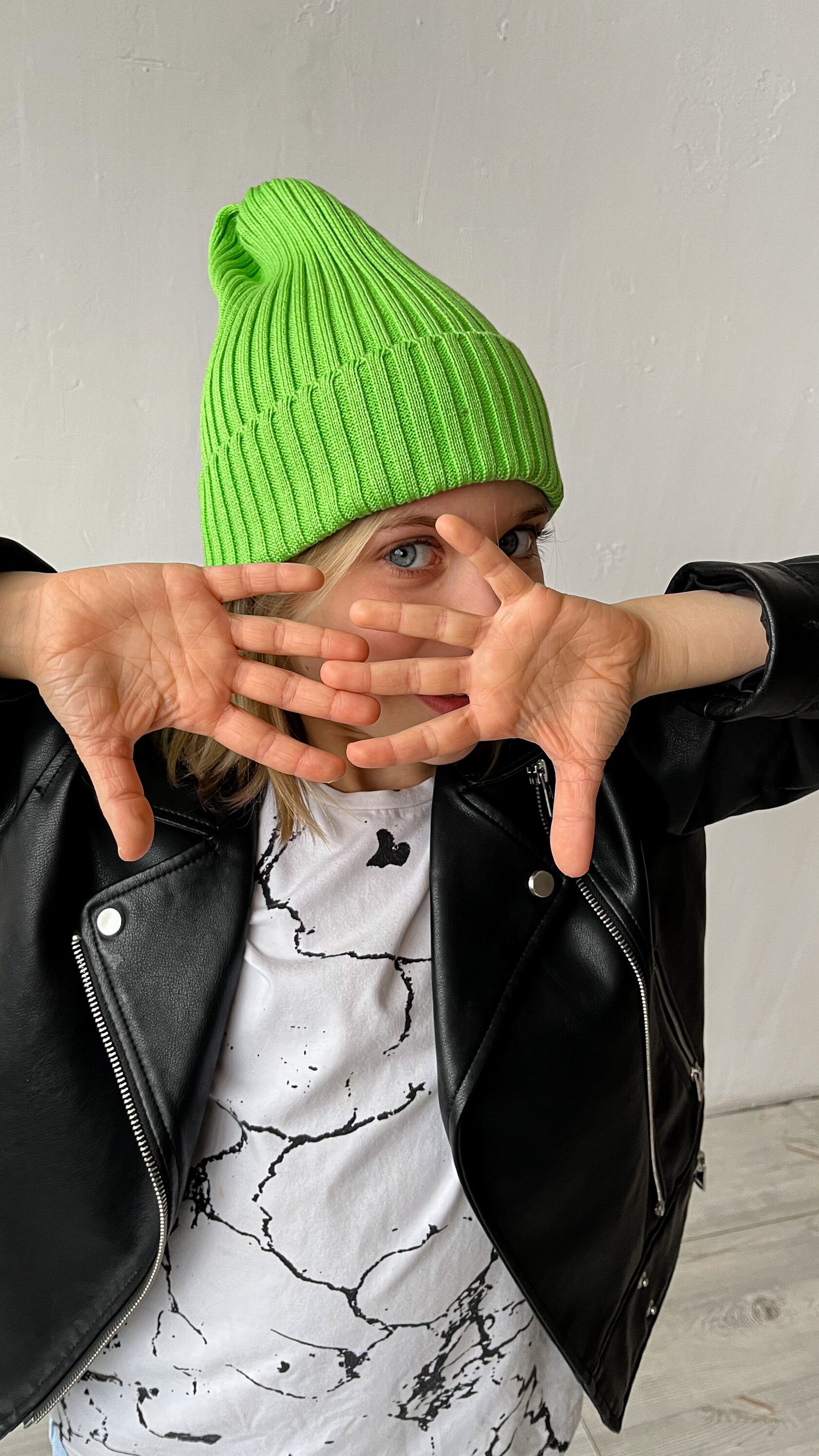 Шапка детская киви S(0-1,5 года)