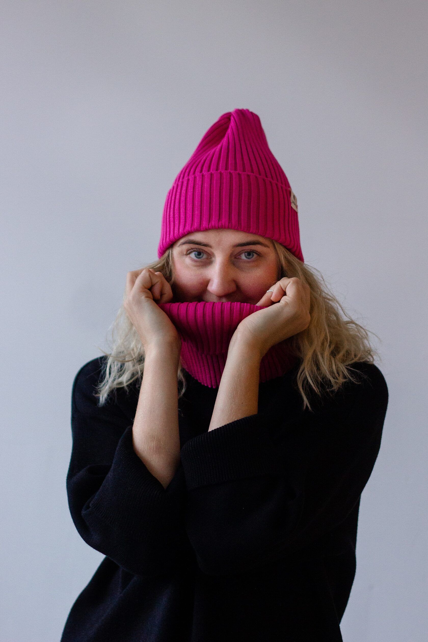 Снуд яркая фуксия S-L