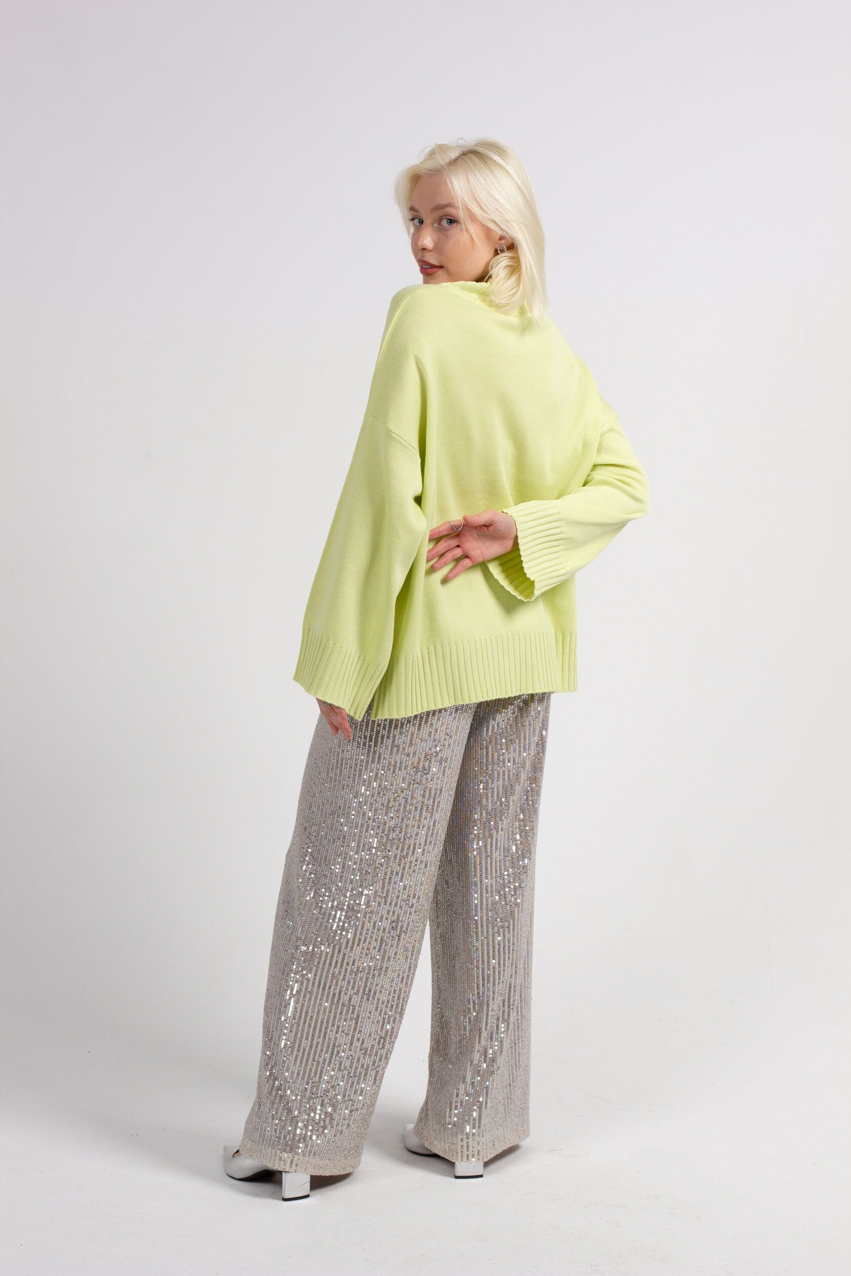 Свитер Кострома лайм M-L