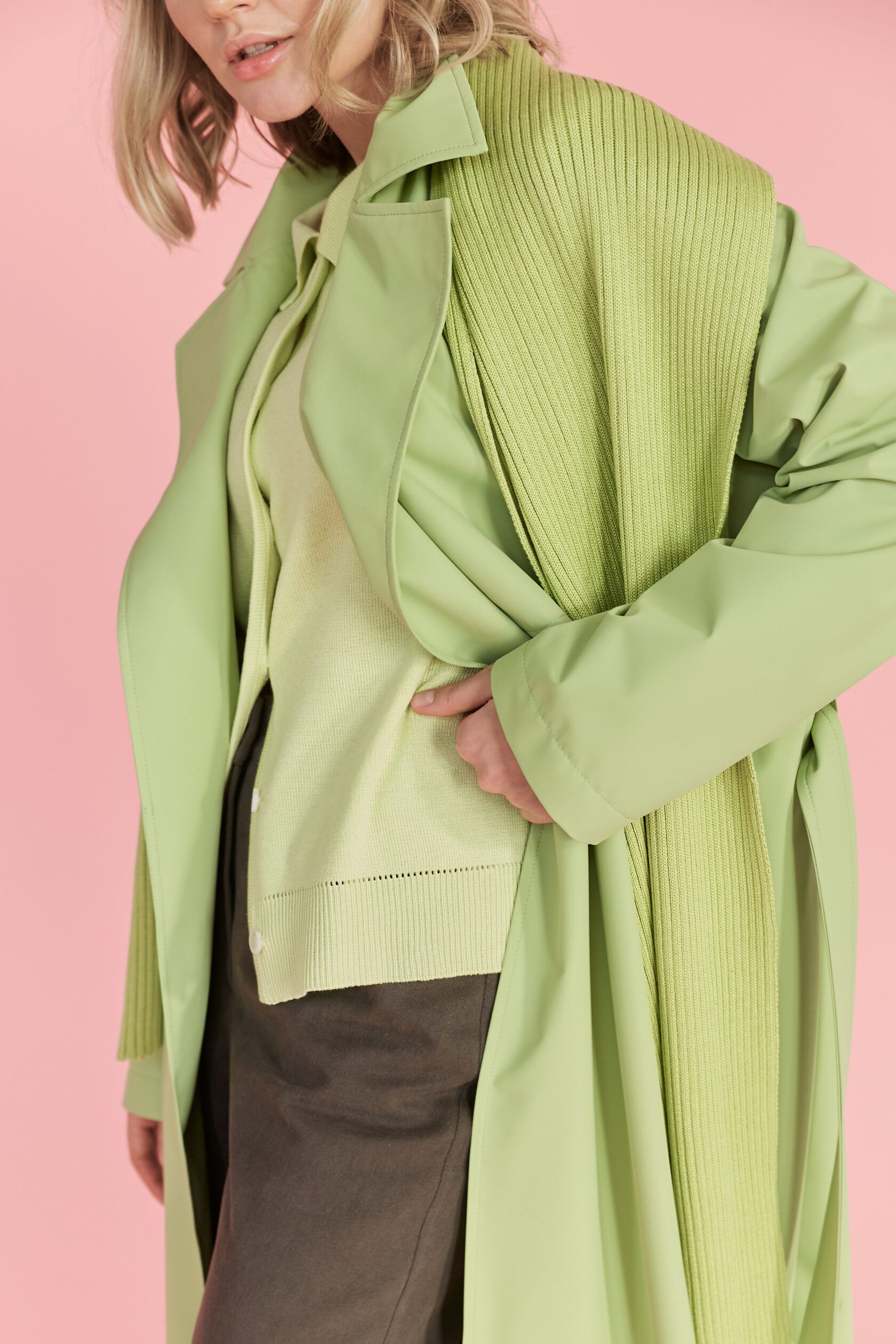 Тренч женский лайм S-M