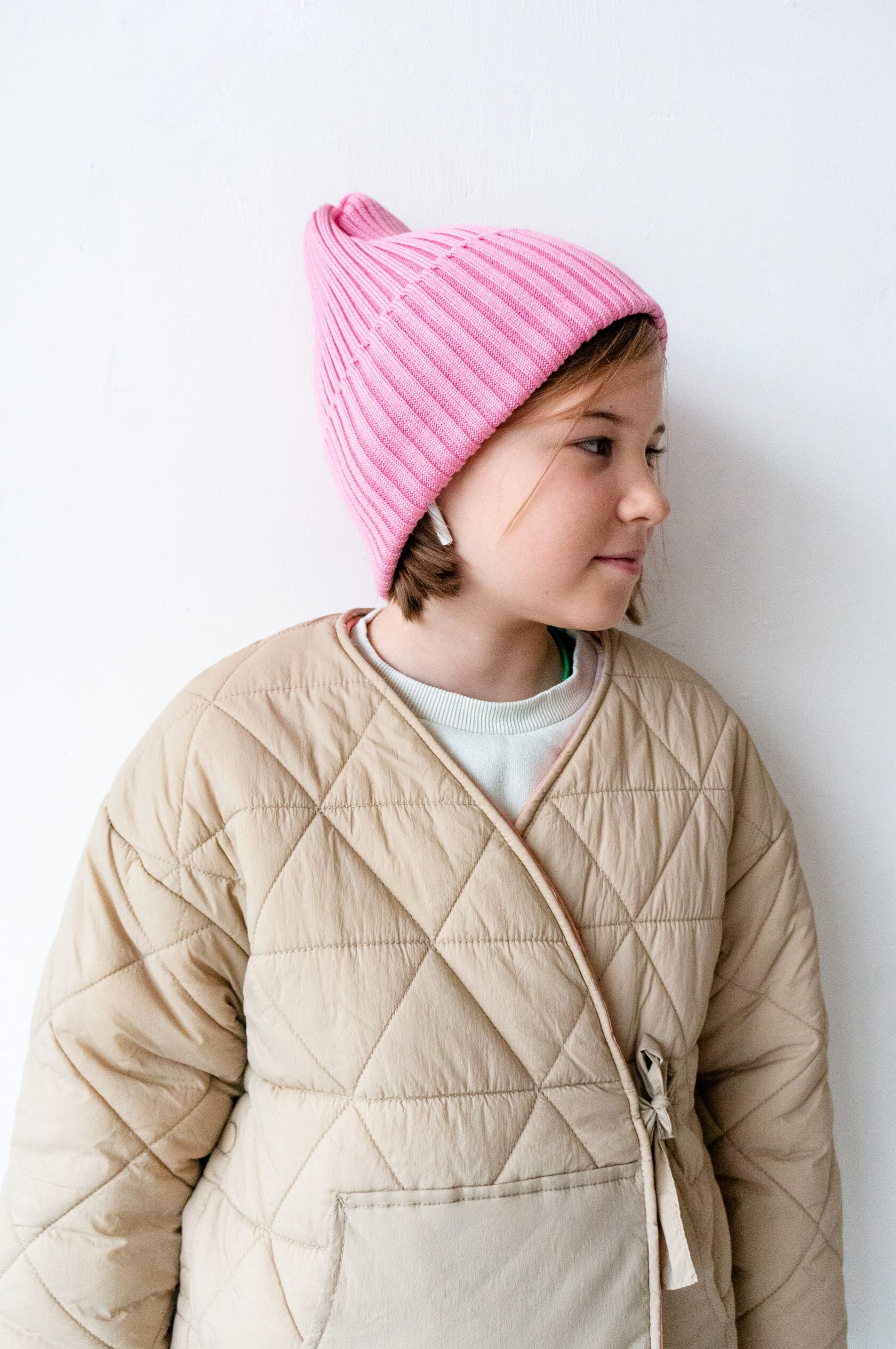 Шапка детская розовый S(0-1,5 года)