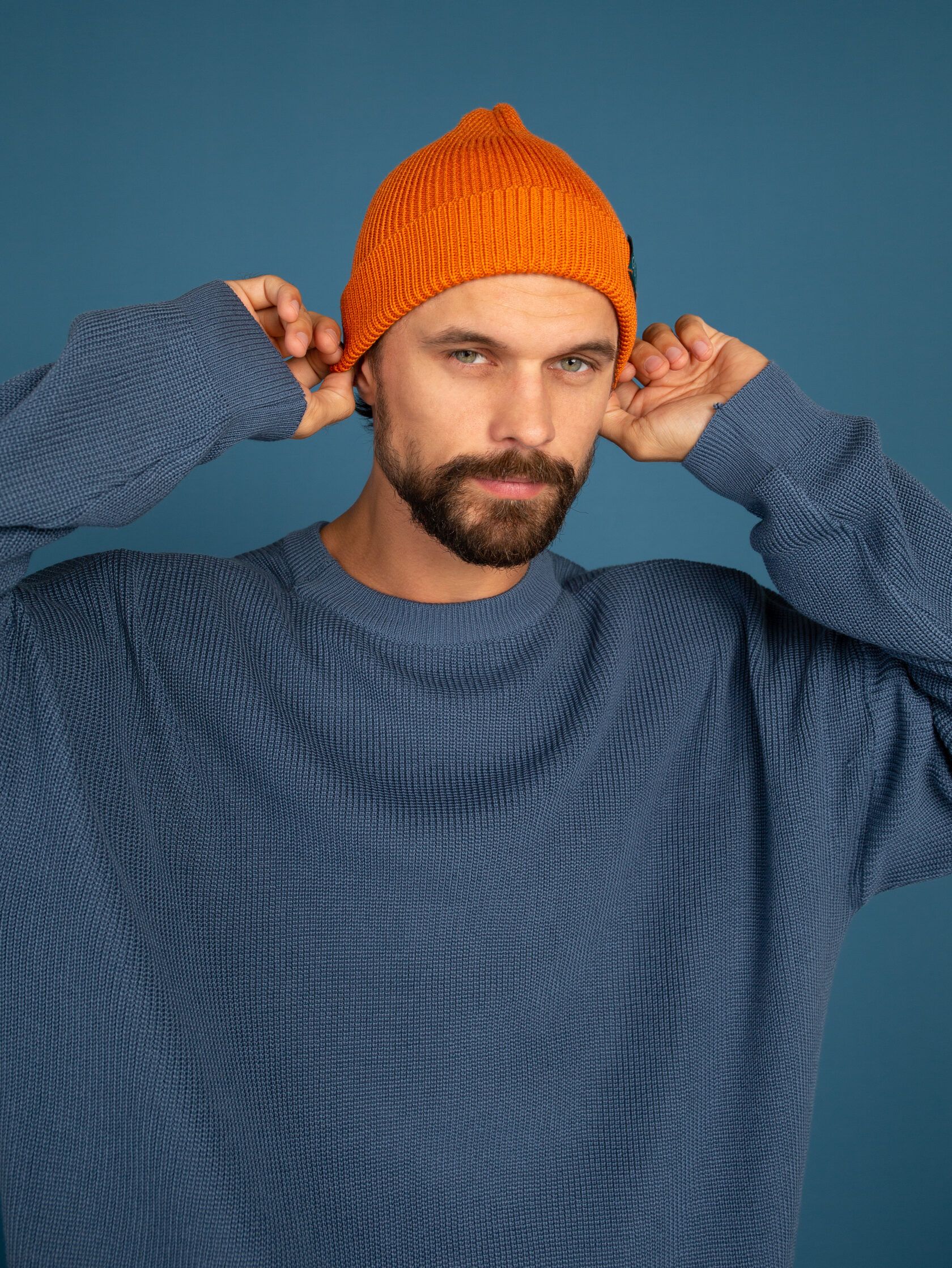 Шапка мужская бини оранж 54-60