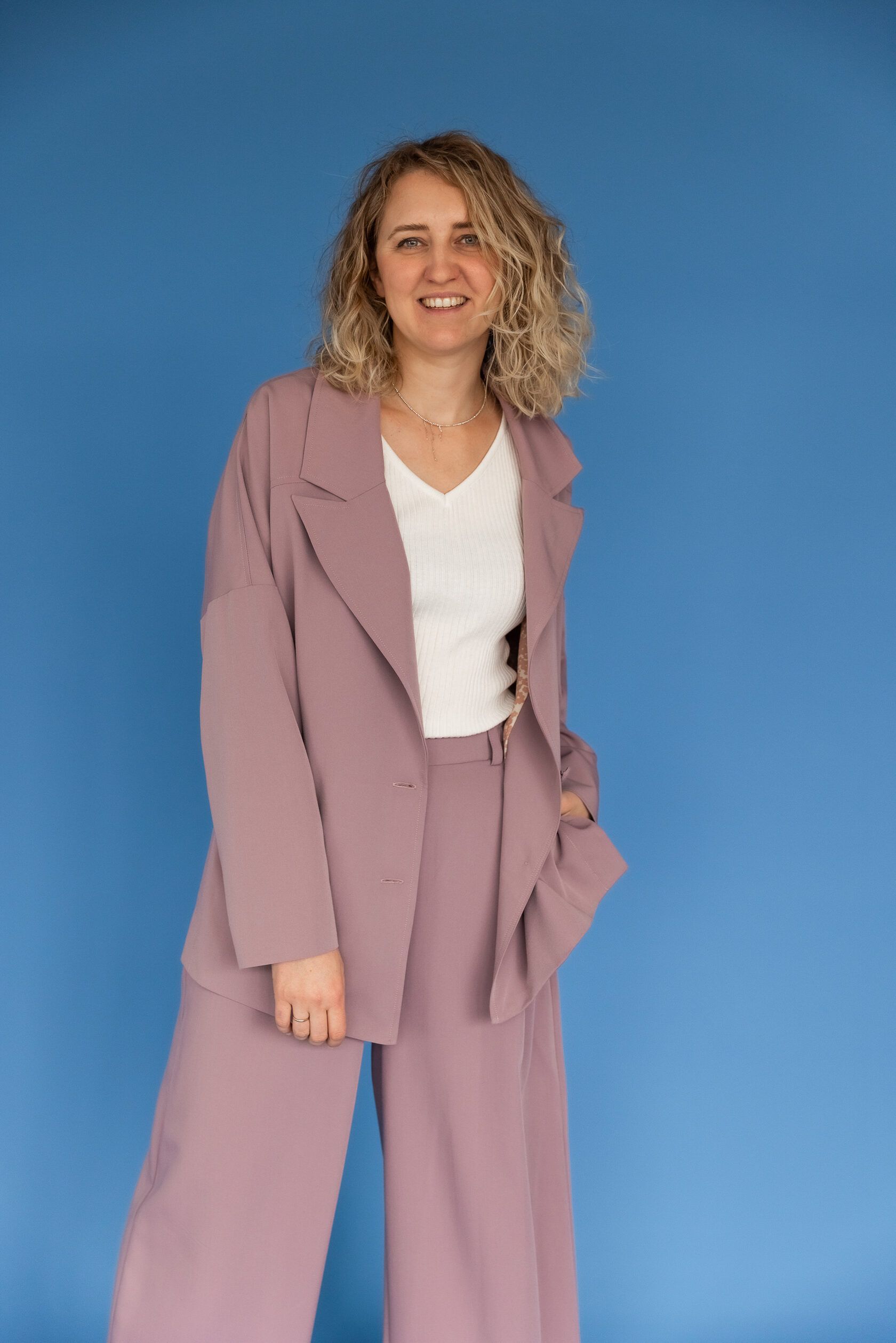 Брюки палаццо вискоза сирень M