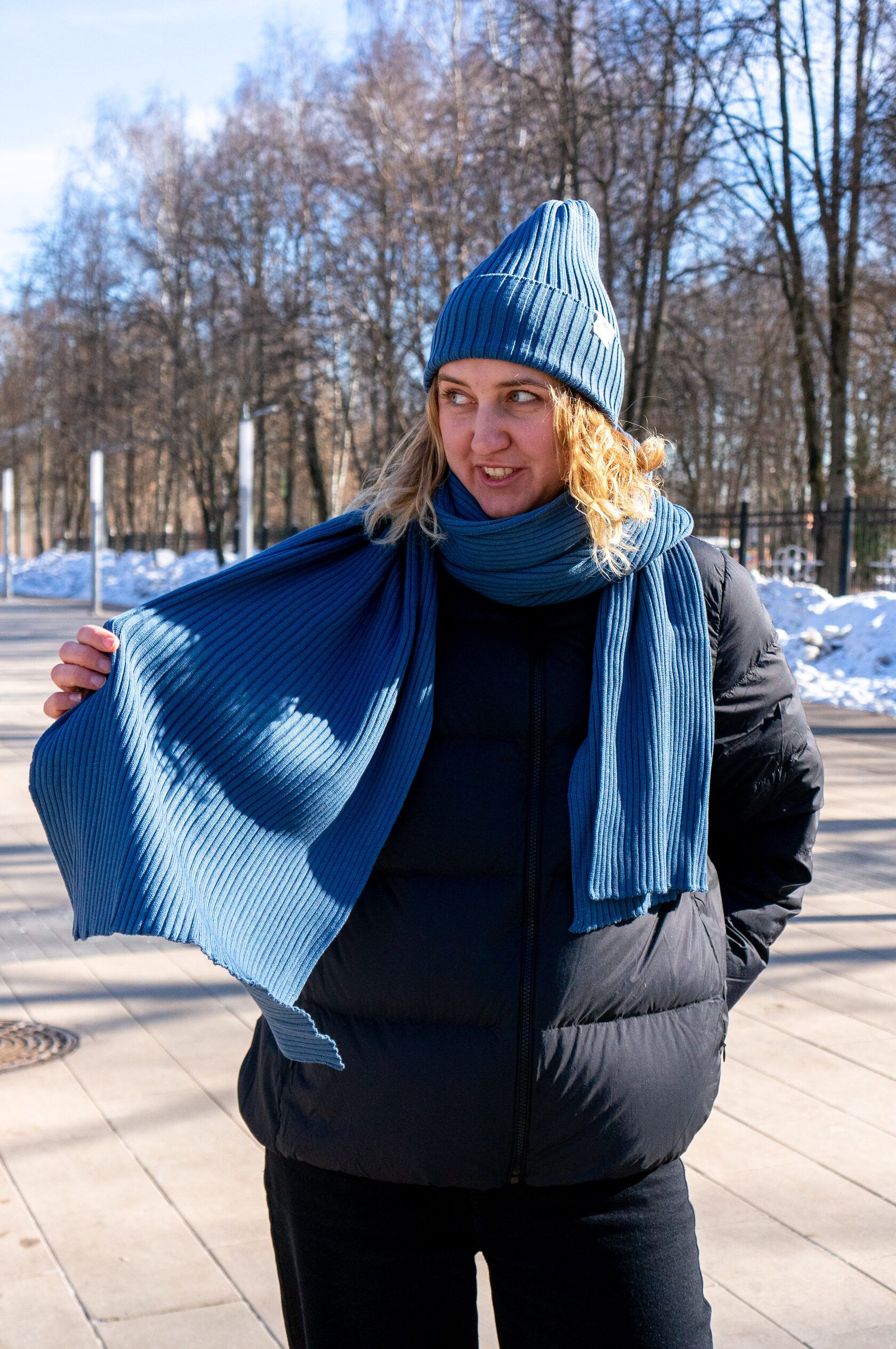 Шарф взрослый джинс undefined